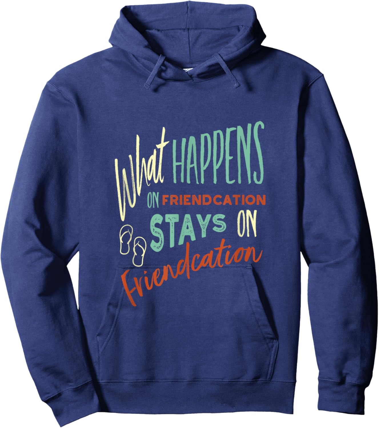 Friendcation, Holiday with Friends, Friends on Vacation Hoodie - Hoodie | Navy