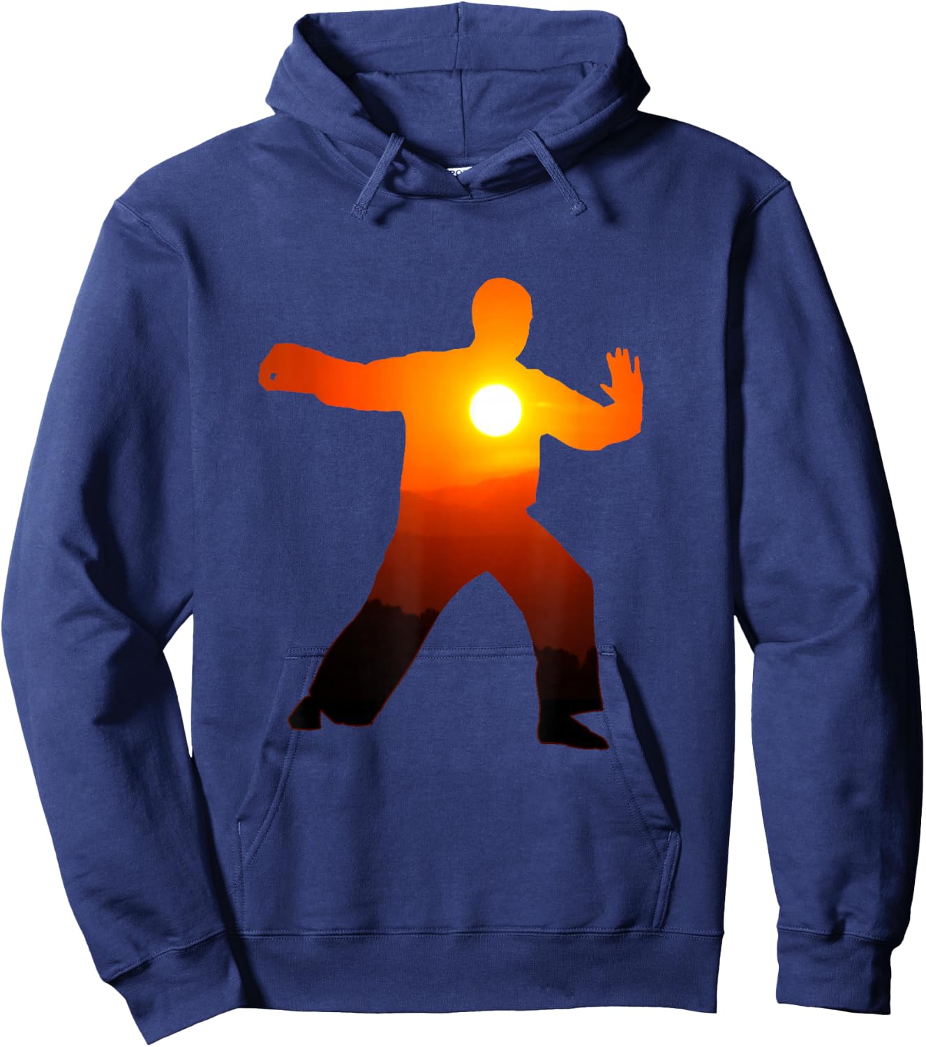 Tai Chi Sunset Exercise Shirt Chi Gung Qigong Hoodie - Hoodie | Navy