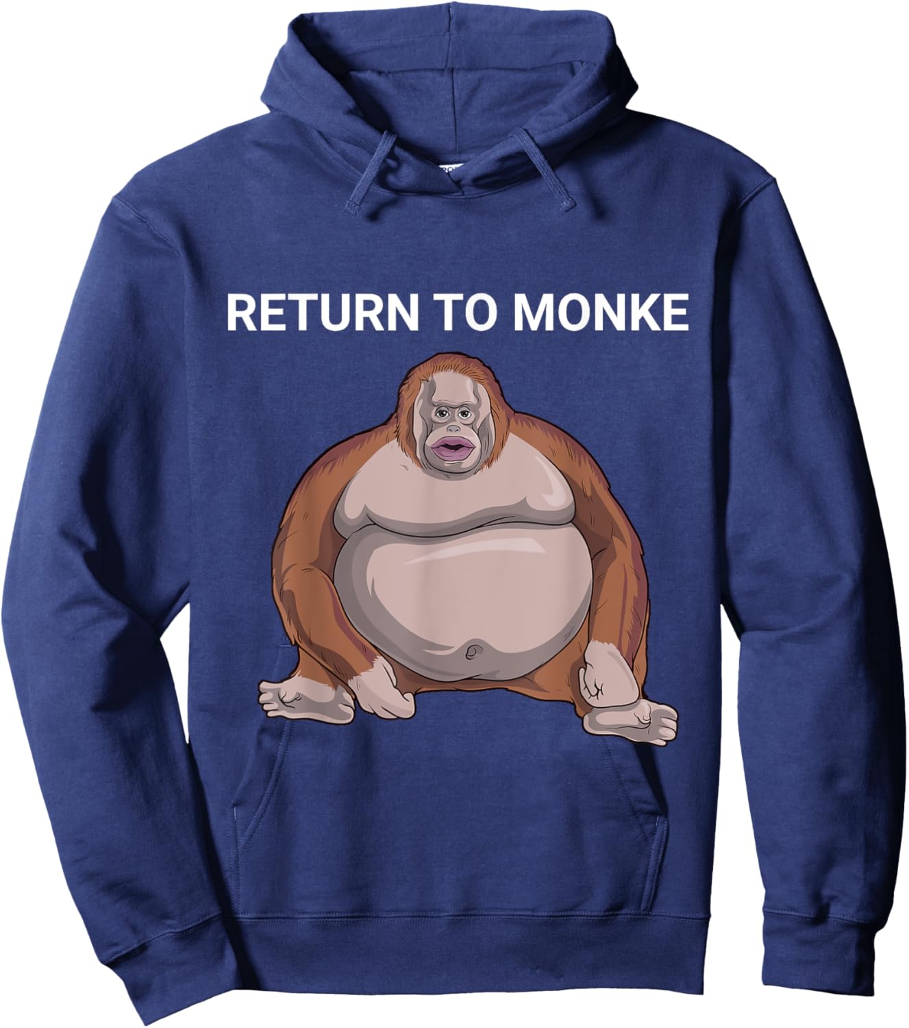 Reject Humanity Return To Monkey Uh Oh Stinky Funny Monke Hoodie - Hoodie | Navy
