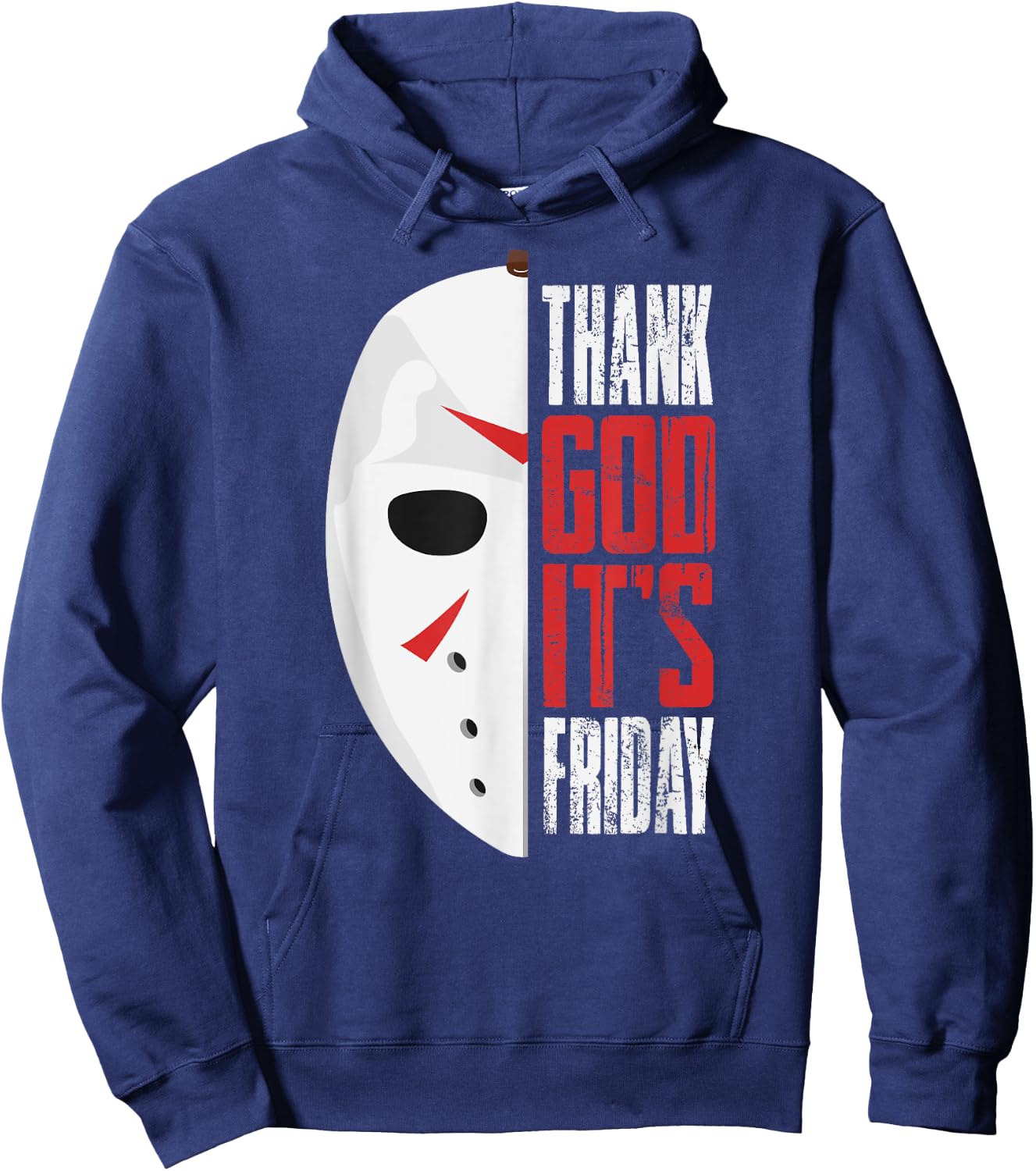 Thank God It's Friday Halloween Horror Scary Movies Hoodie - Hoodie | Navy