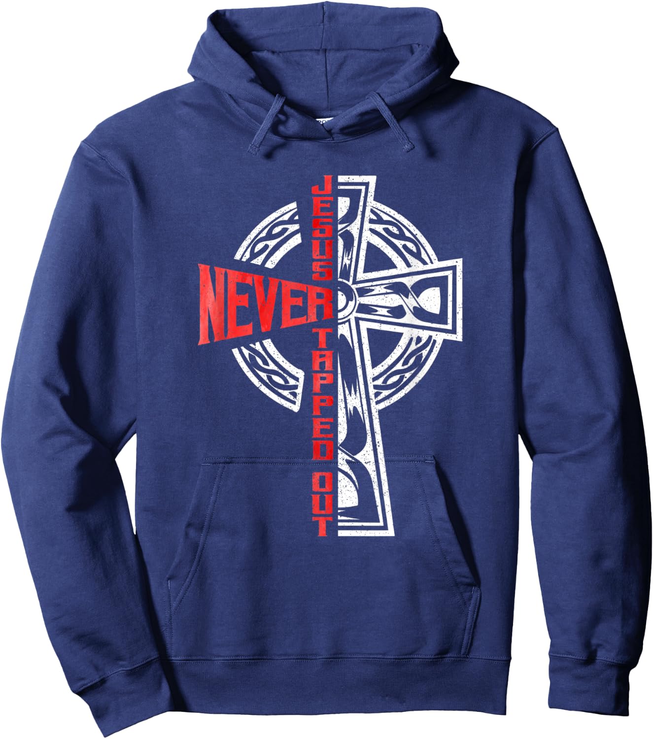 Jesus Never Tapped Out Christian Faith Wrestling Hoodie - Hoodie | Navy