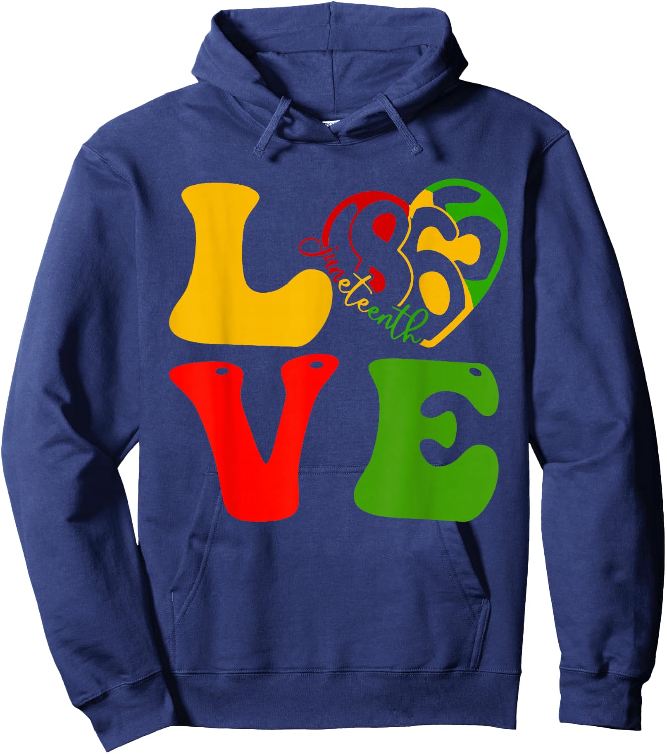 Happy Juneteenth is My Independence Day Love Black Women Kid Hoodie - Hoodie | Navy