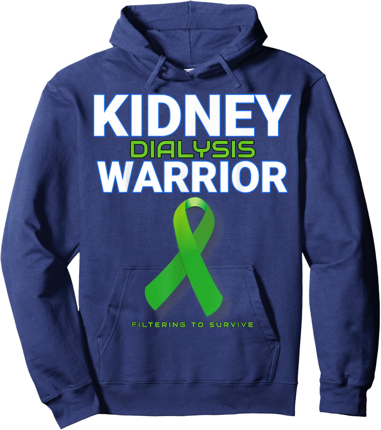 Kidney Dialysis Warrior Hemodialysis patient survivor gift Hoodie - Hoodie | Navy