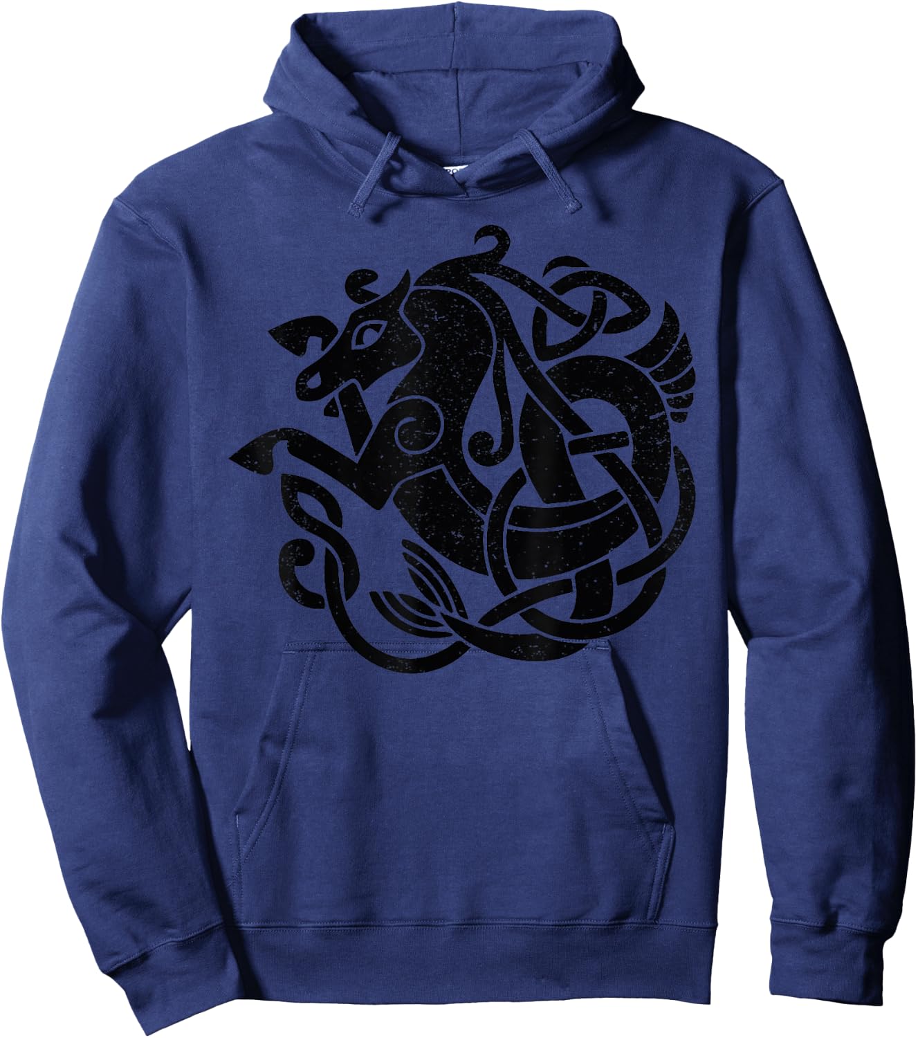 Celtic Knot Seahorse Mythical Kelpie Symbol Hoodie - Hoodie | Navy