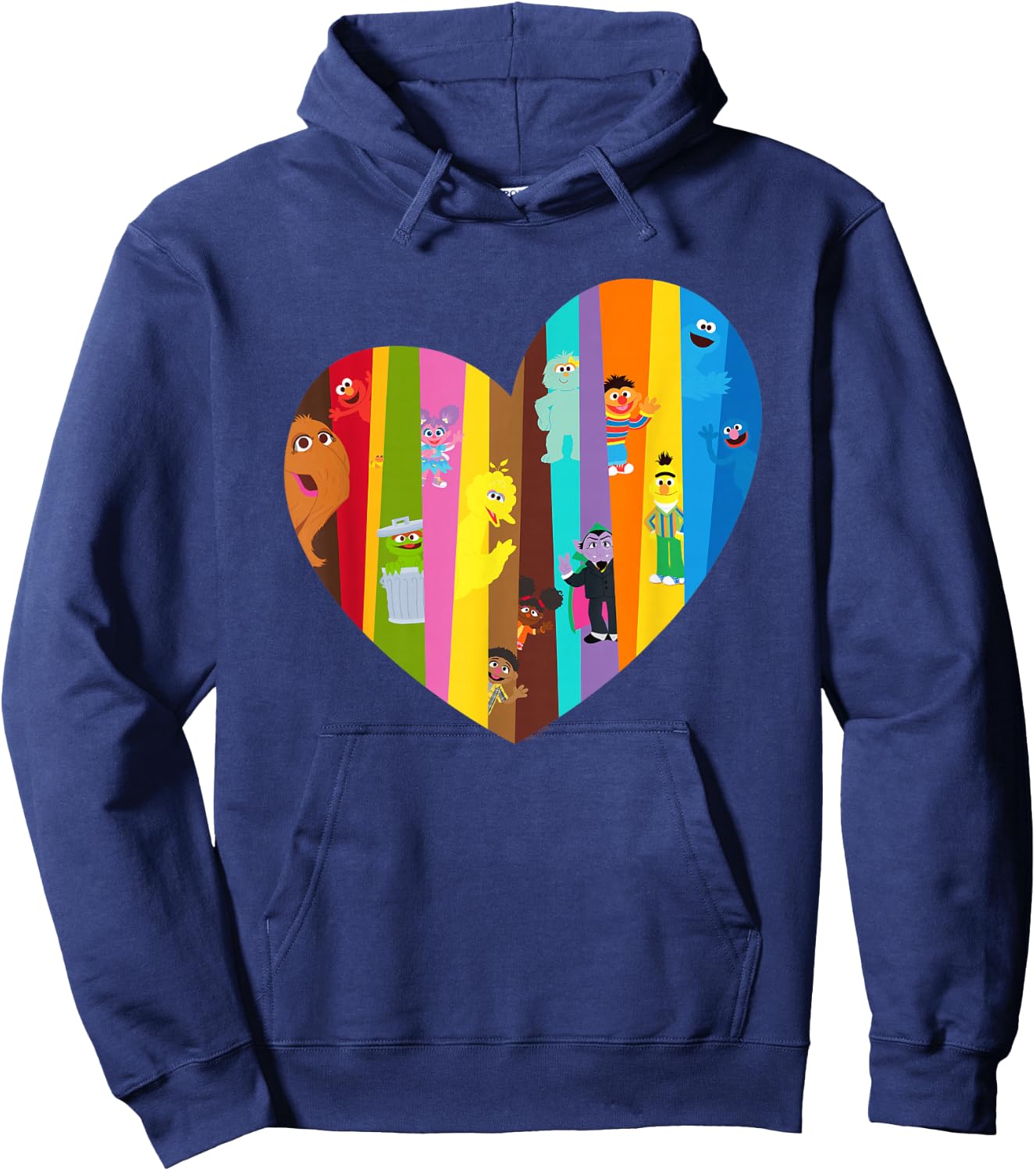 Sesame Street Heart of Many Colours with Gabrielle and Tamir Hoodie - Hoodie | Navy