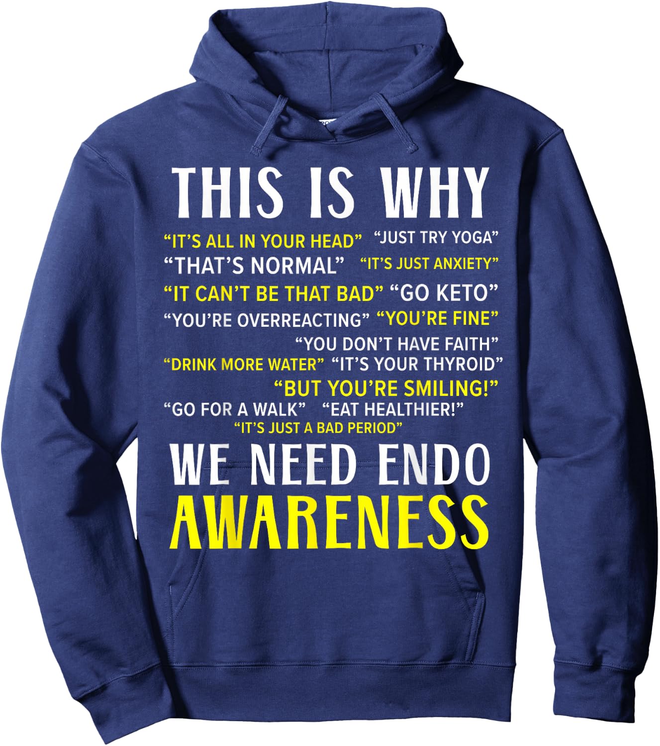Endo Warrior Endometriosis Awareness Disease Small Hoodie - Hoodie | Navy