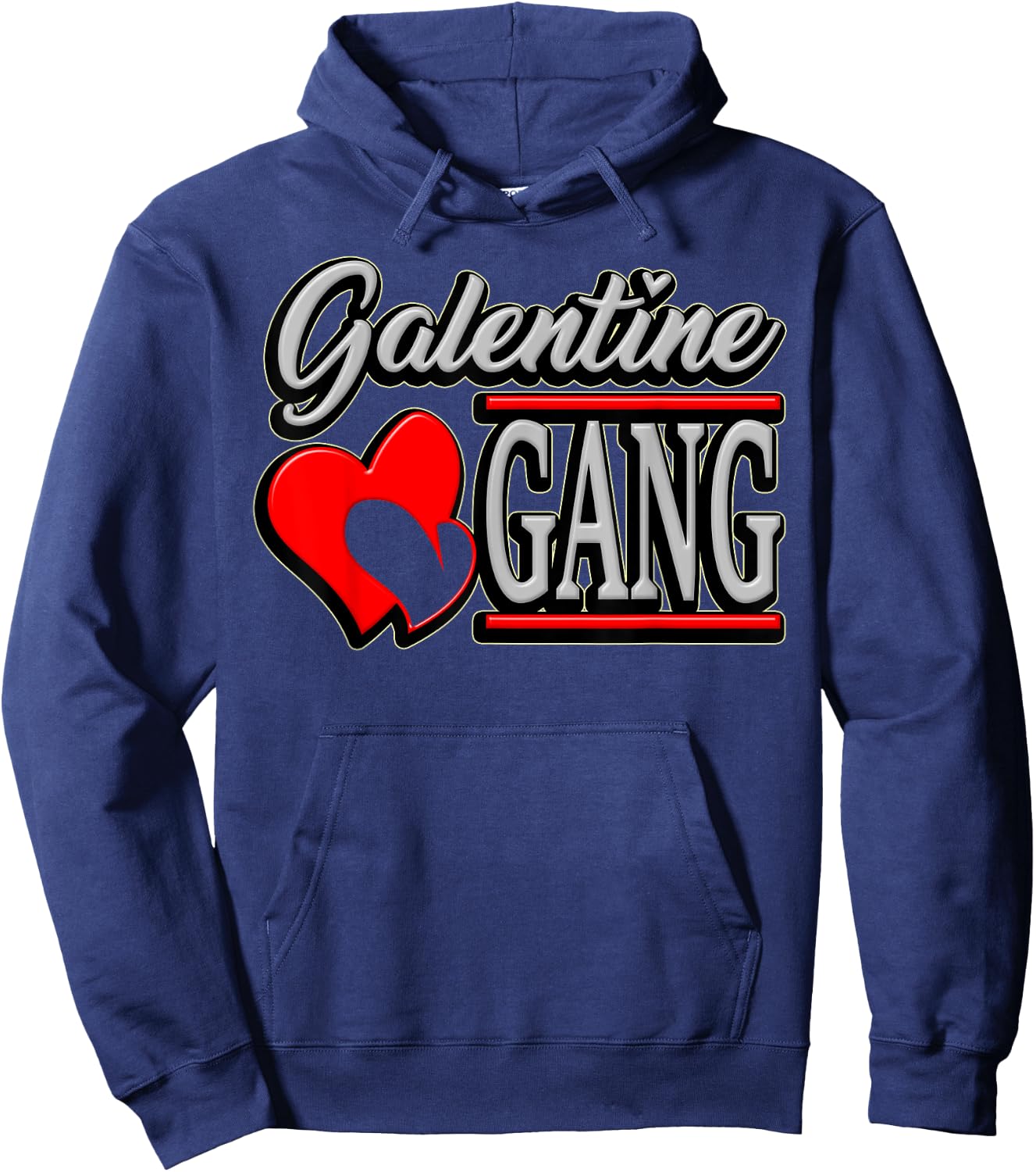 Galentine Gang - Funny Valentines Day with the Girl Squad Hoodie - Hoodie | Navy