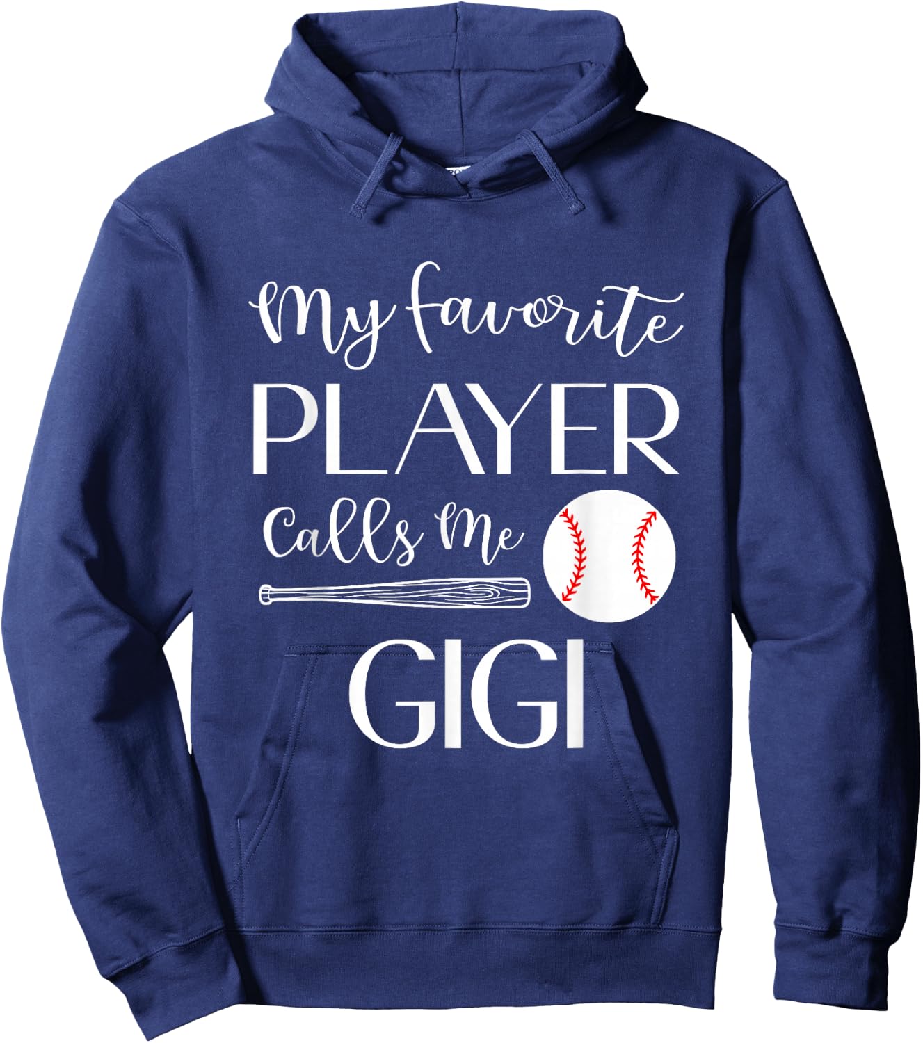 Baseball My Favorite Player Calls Me Gigi Grandma Hoodie - Hoodie | Navy