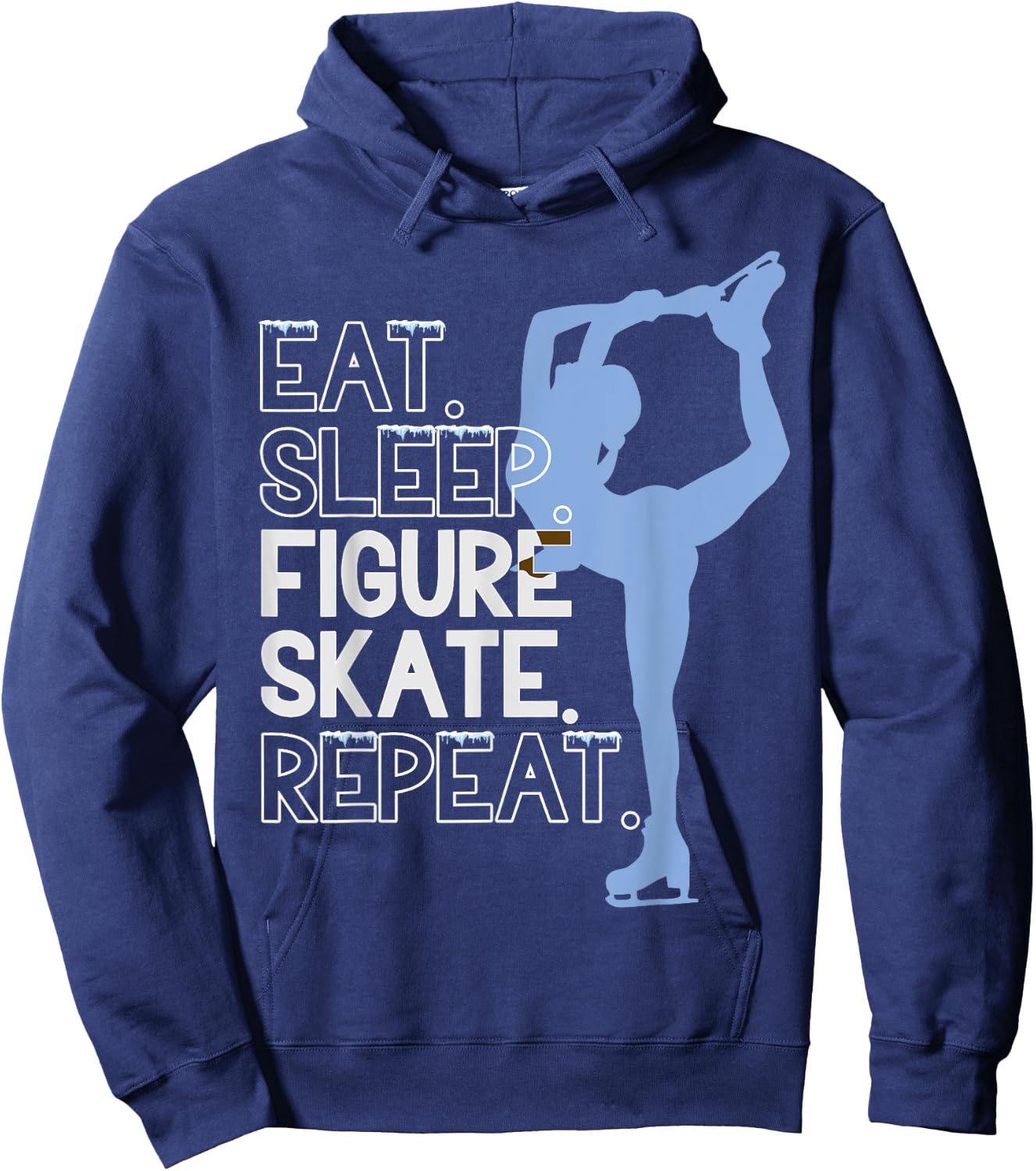 Figure Skate Eat. Sleep. Figure skate. Repeat. Hoodie - Hoodie | Navy
