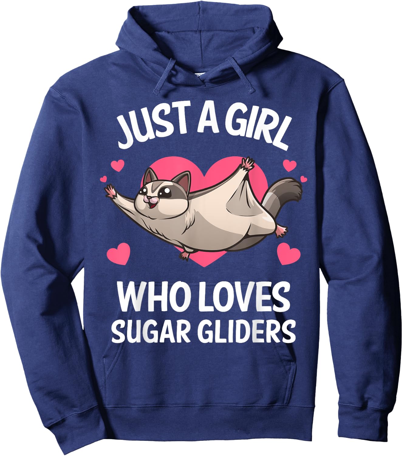 Funny Sugar Glider Design For Girls Women Gliding Animal Hoodie - Hoodie | Navy