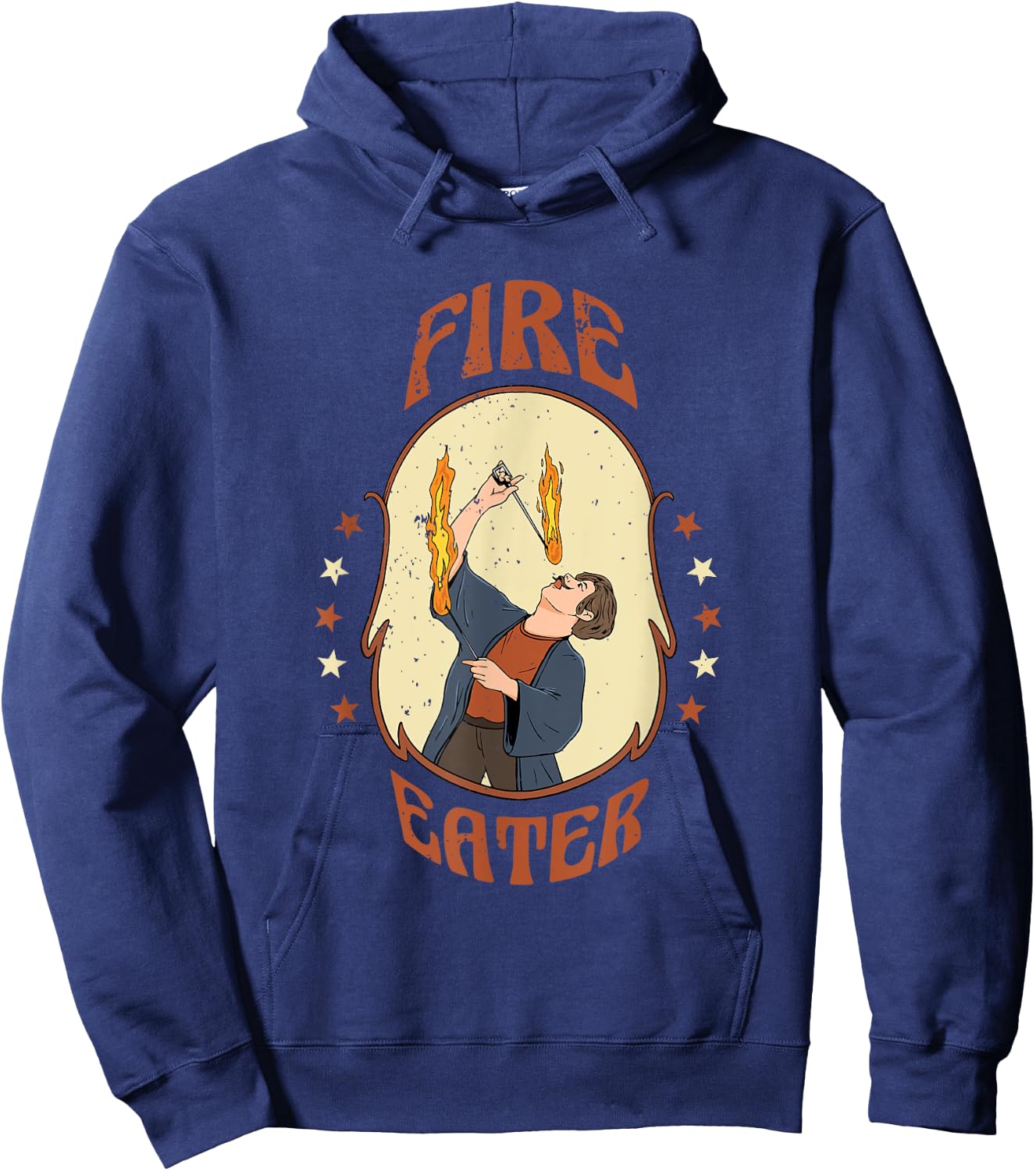 Fire Eater Circus Costume Design for a Circus Lover Hoodie - Hoodie | Navy