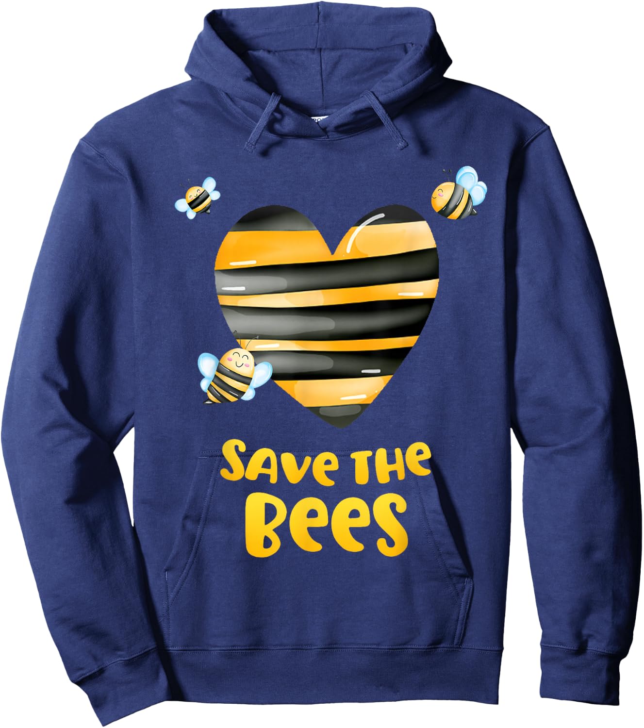 Save the Bees Heart Apiary Shirt Bee Beekeeper Earth Day Hoodie - Hoodie | Navy