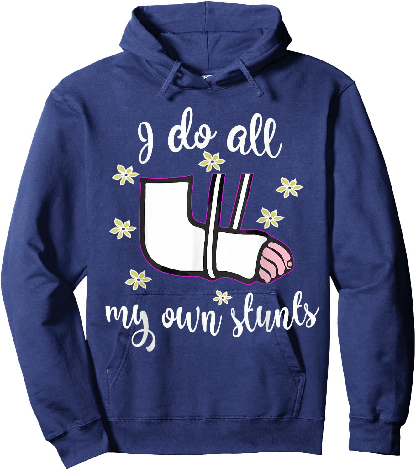 Funny Girls Broken Arm Stunts Girl Signable Gift Hoodie - Hoodie | Navy