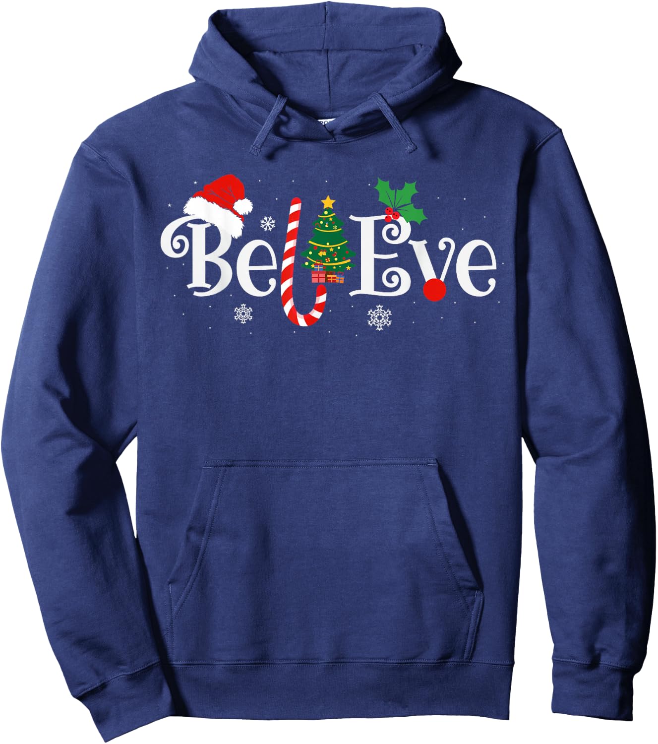 BEST BELIEVE CHRISTMAS PAJAMA SHIRT EVER Xmas Family Funny Hoodie - Hoodie | Navy