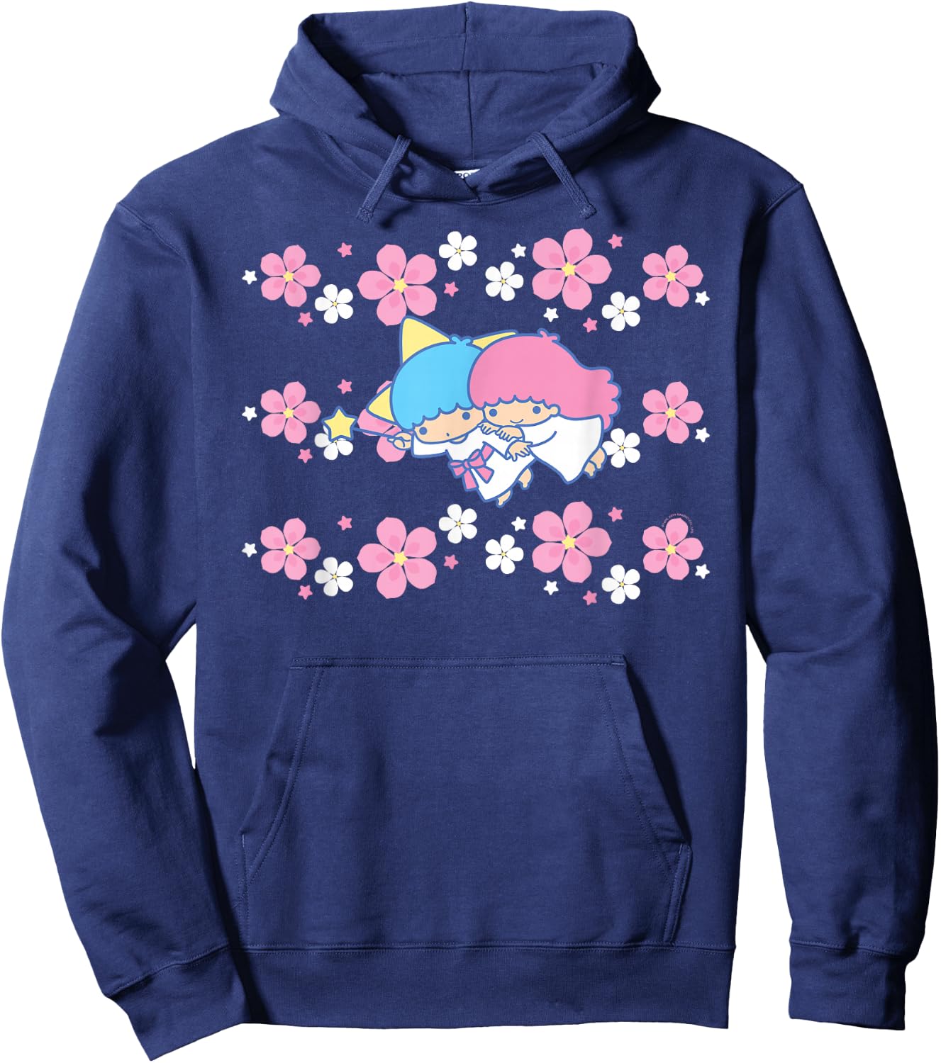Little Twin Stars Tropical Flowers Hoodie - Hoodie | Navy