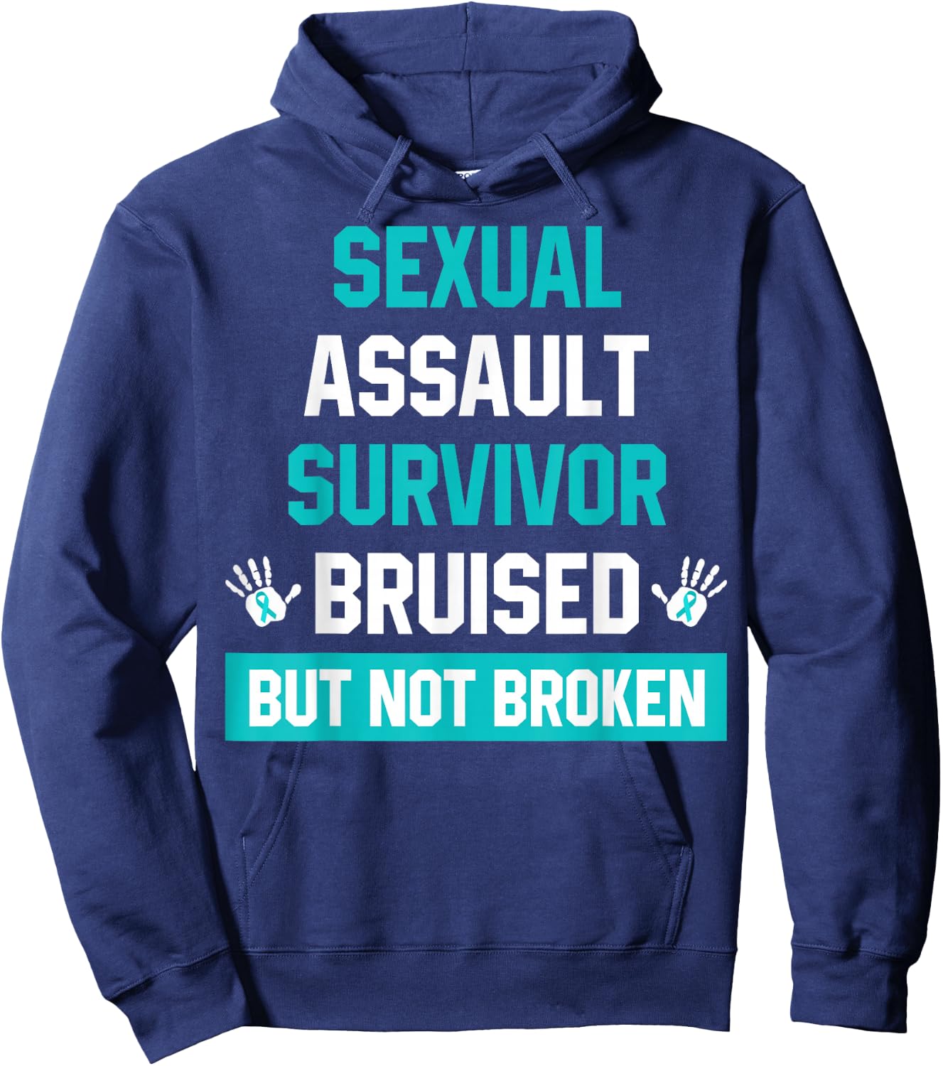Sexual Assault Survivor Sexual Assault Awareness Month Hoodie - Hoodie | Navy