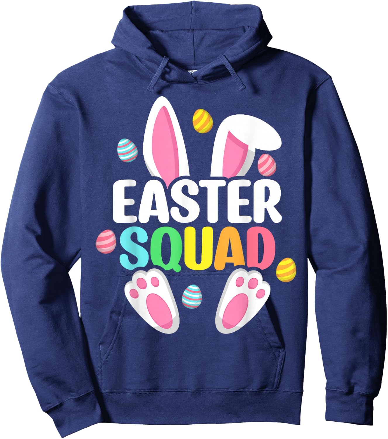 Easter Squad Family Matching Easter Day Bunny Egg Hunt Group Hoodie - Hoodie | Navy