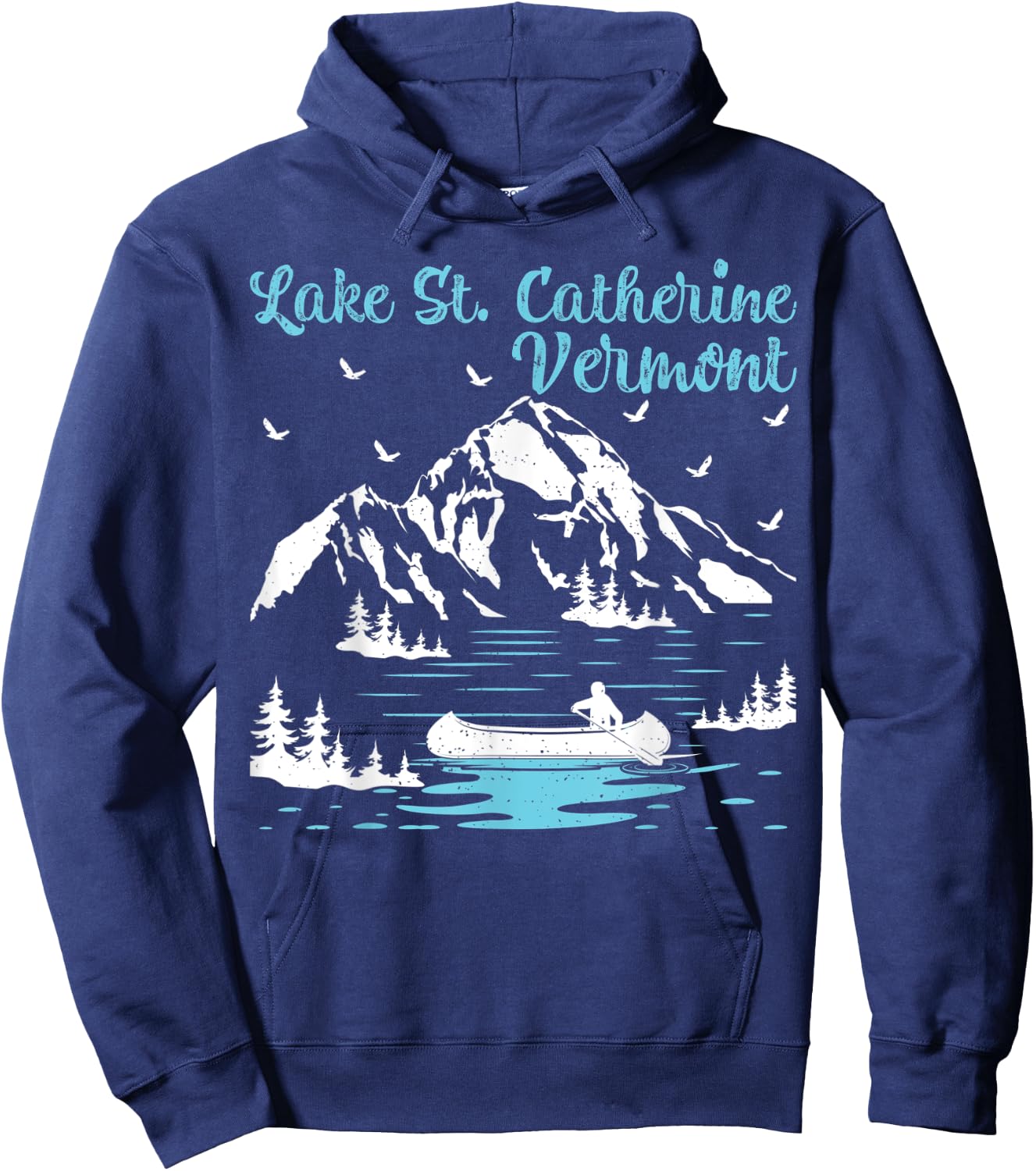Summer Vacation Retro Vermont Lake St. Catherine Men Women Kids Hoodie - Hoodie | Navy