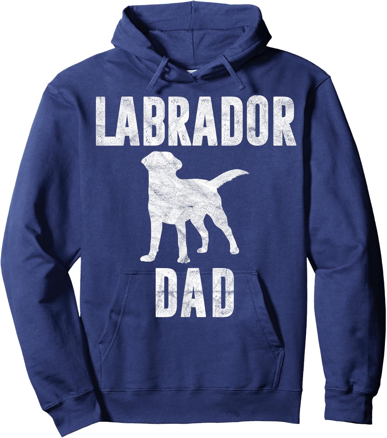 Vintage Labrador Dad Gift Dog Daddy Golden Black Lab Father Hoodie - Hoodie | Navy
