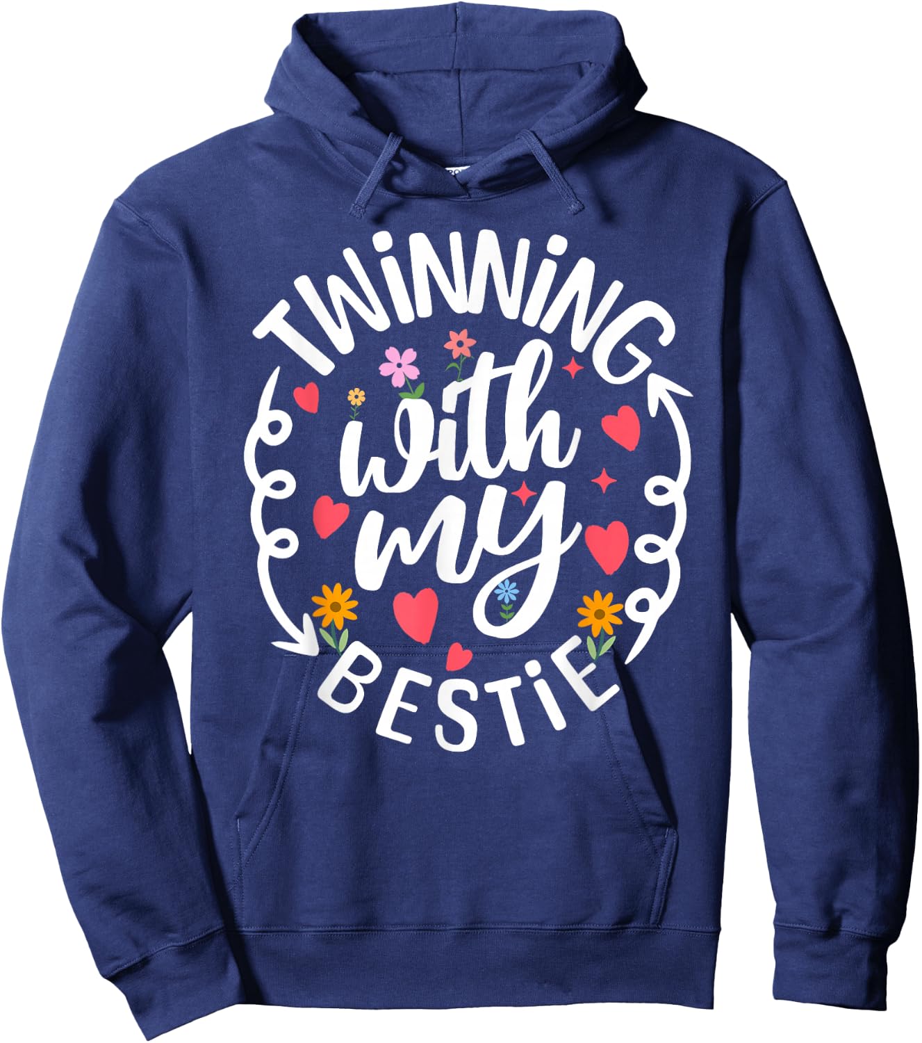 Twinning With My Bestie Spirit Week Twin Day Best Friend Hoodie - Hoodie | Navy