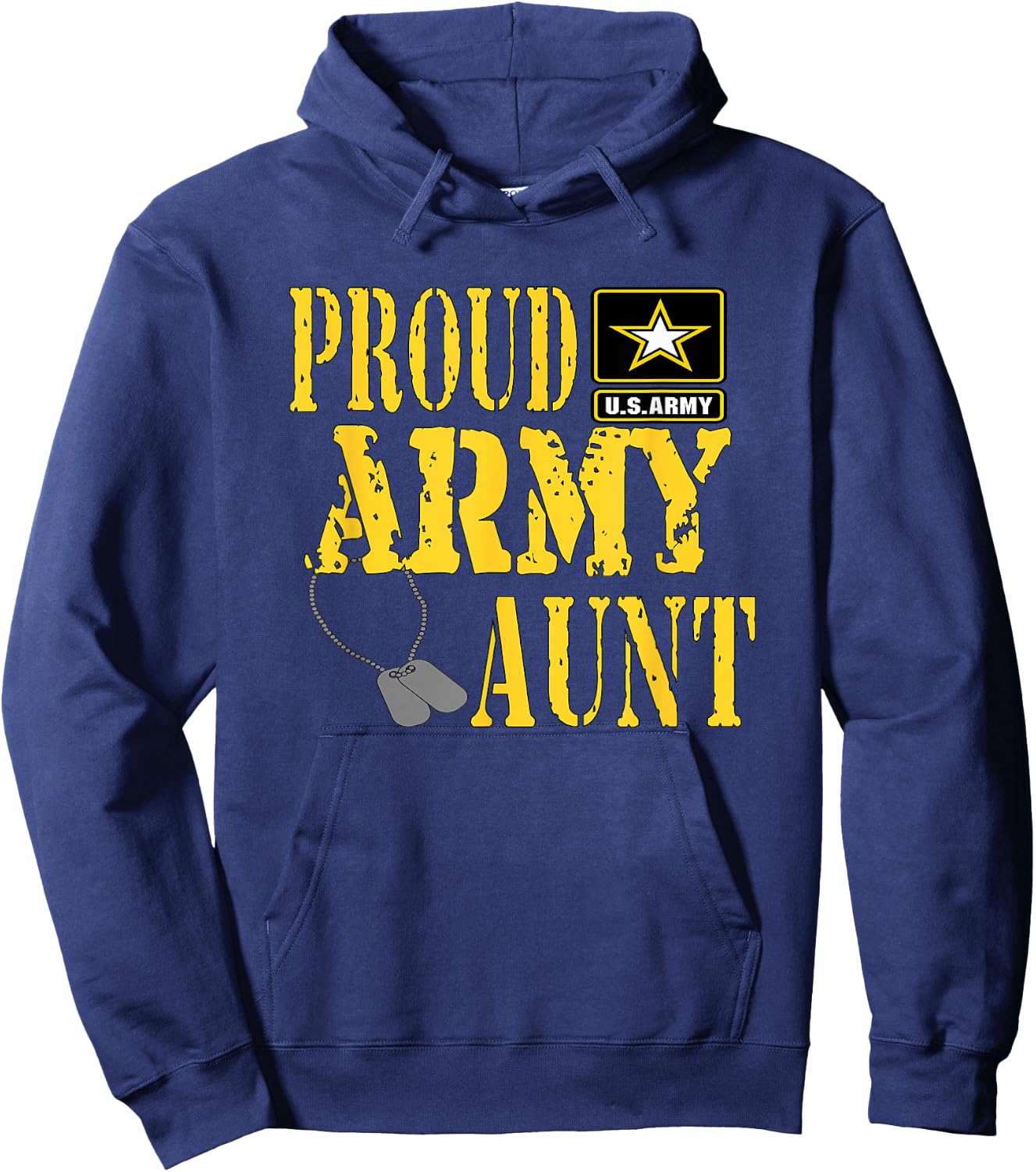 Proud Army Aunt Shirt Military Pride T Shirt Hoodie - Hoodie | Navy