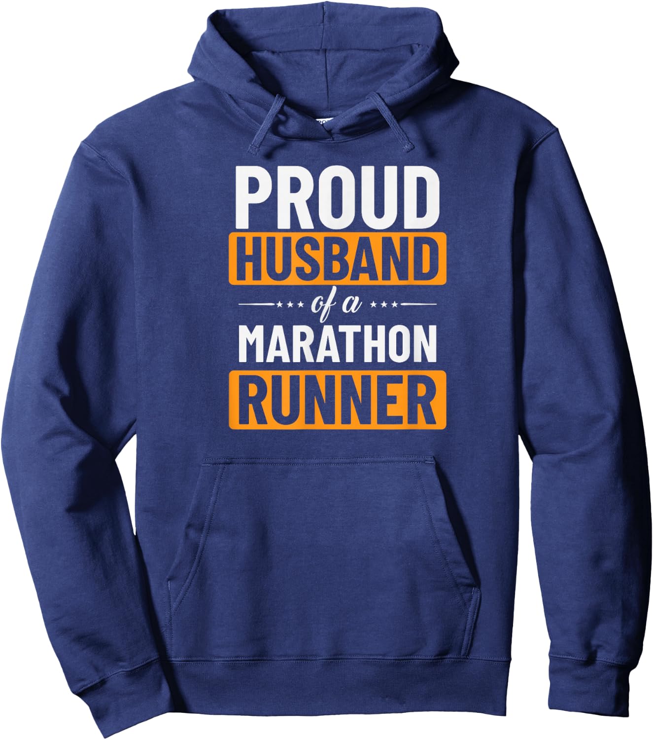 Proud Husband Of A Marathon Runner Hoodie - Hoodie | Navy