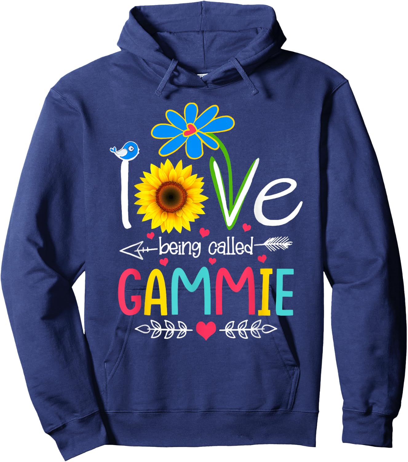 I Love Being Called Gammie Shirt Funny Grandma Mother's Day Hoodie - Hoodie | Navy