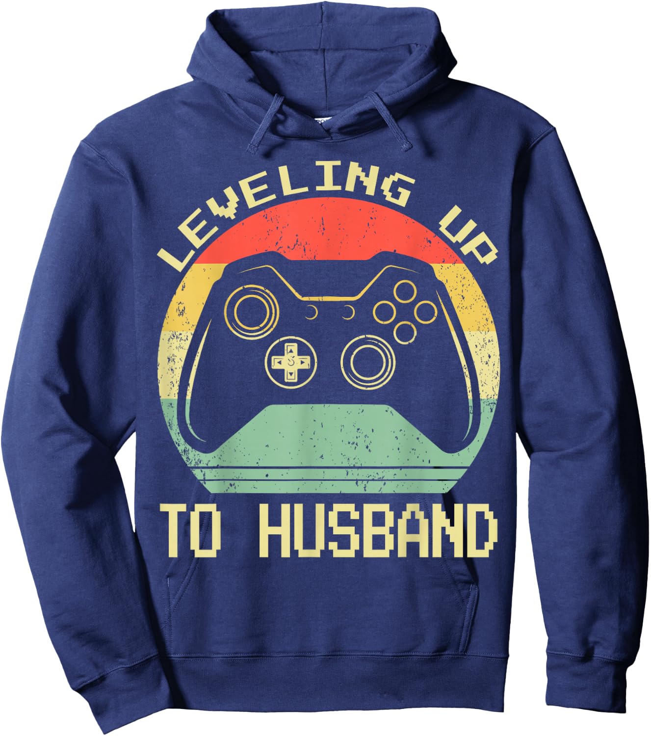 Leveling Up To Husband Gaming Couples Matching Engagement Hoodie - Hoodie | Navy