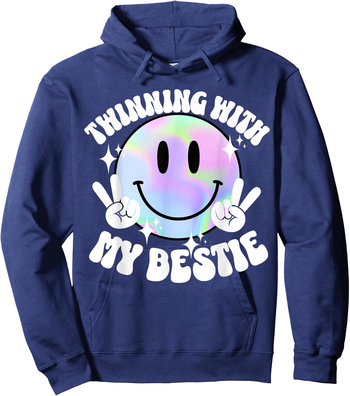 Twinning with My Bestie Spirit Week Twin Day Best Friend Hoodie - Hoodie | Navy