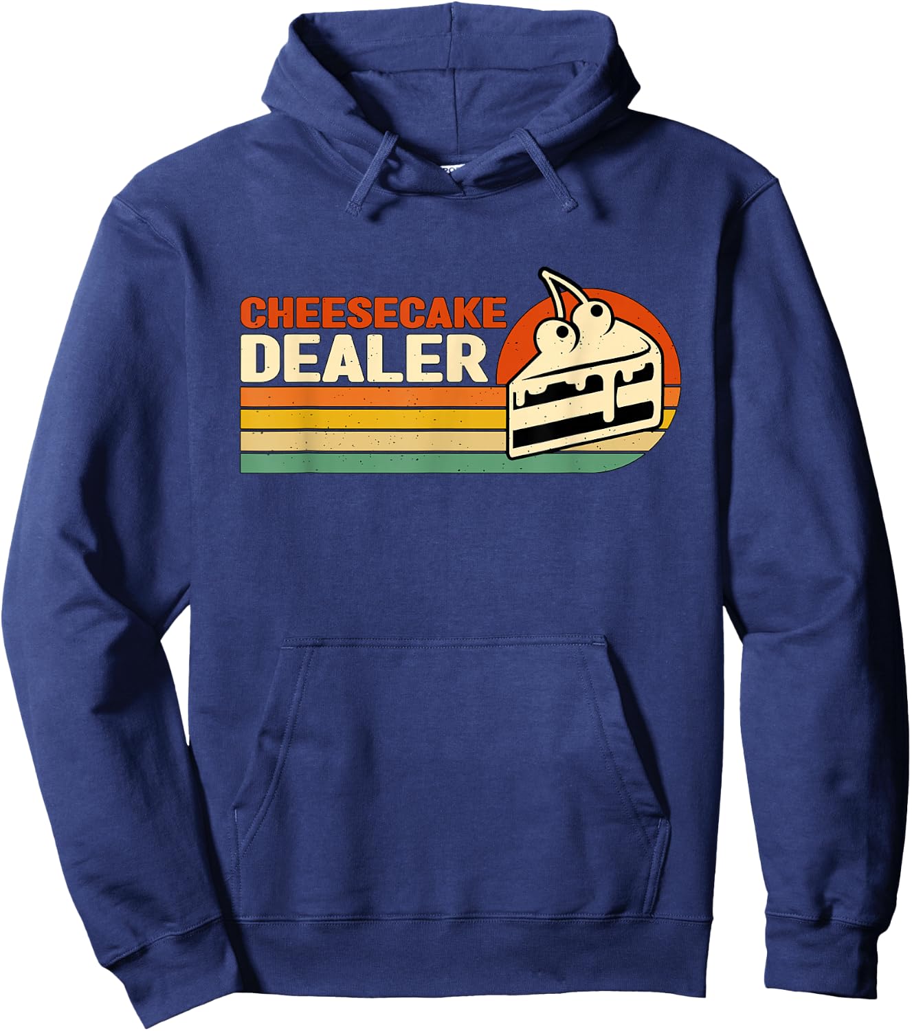 Cheesecake Dealer Retro Sweets Goodies Desserts Cheesecake Hoodie - Hoodie | Navy