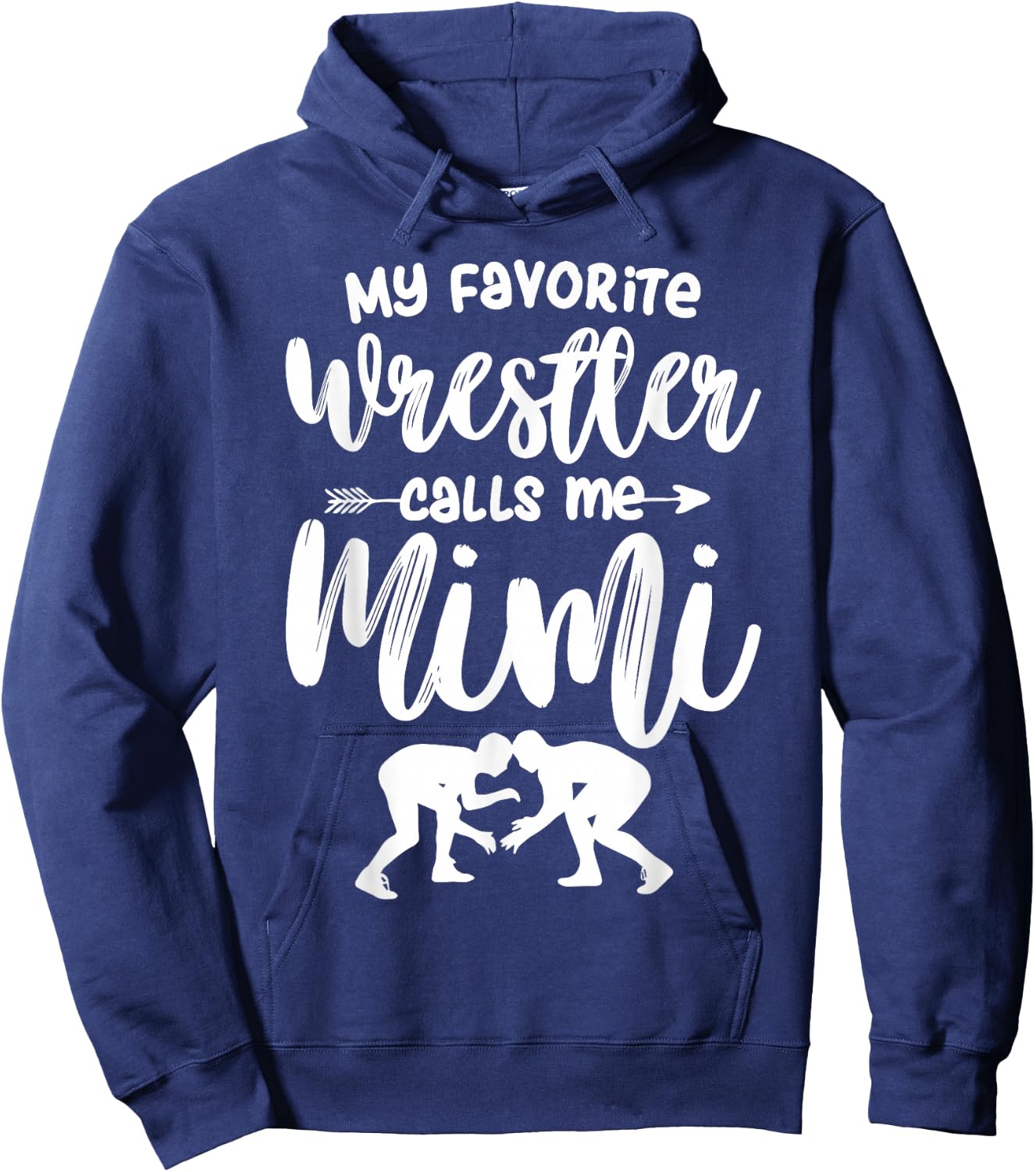 My Favorite Wrestler Calls Me Mimi Wrestling Grandma Hoodie - Hoodie | Navy