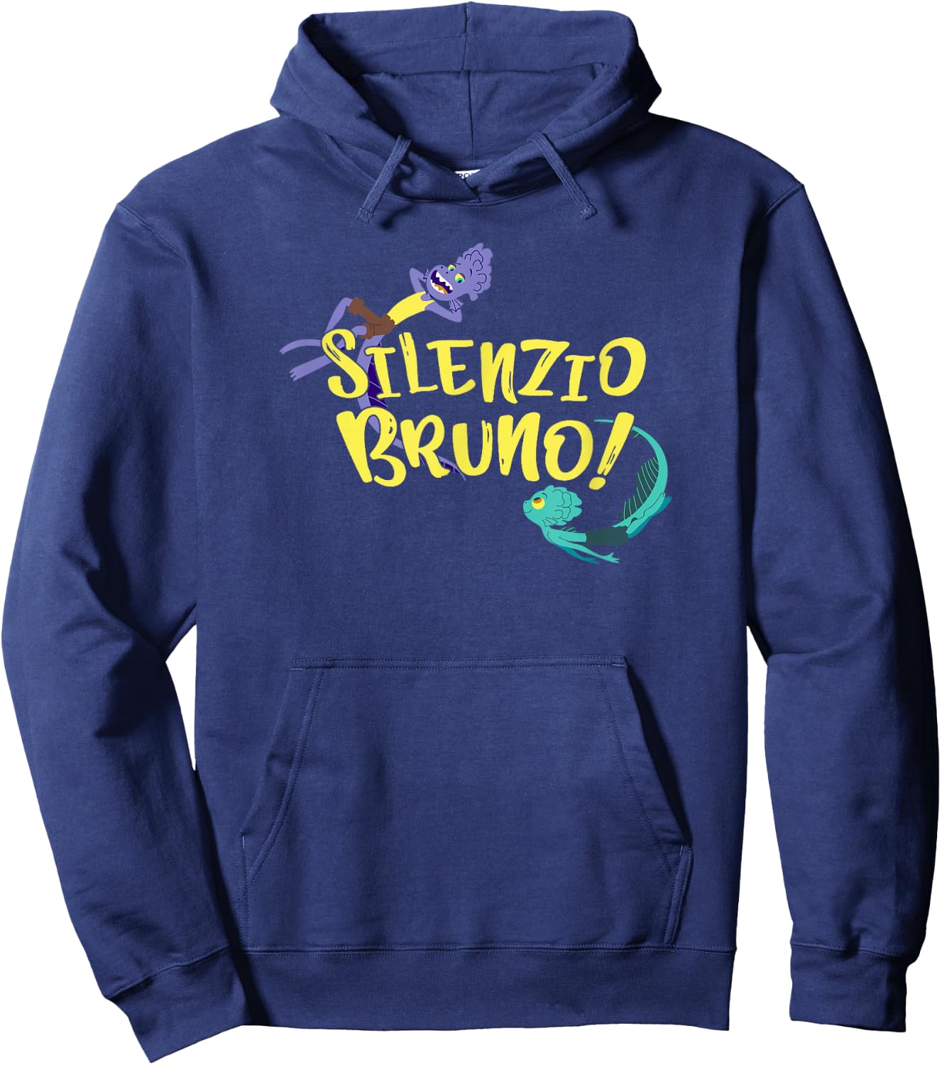 Disney Pixar Luca Silenzio Bruno! Characters Swimming Hoodie - Hoodie | Navy