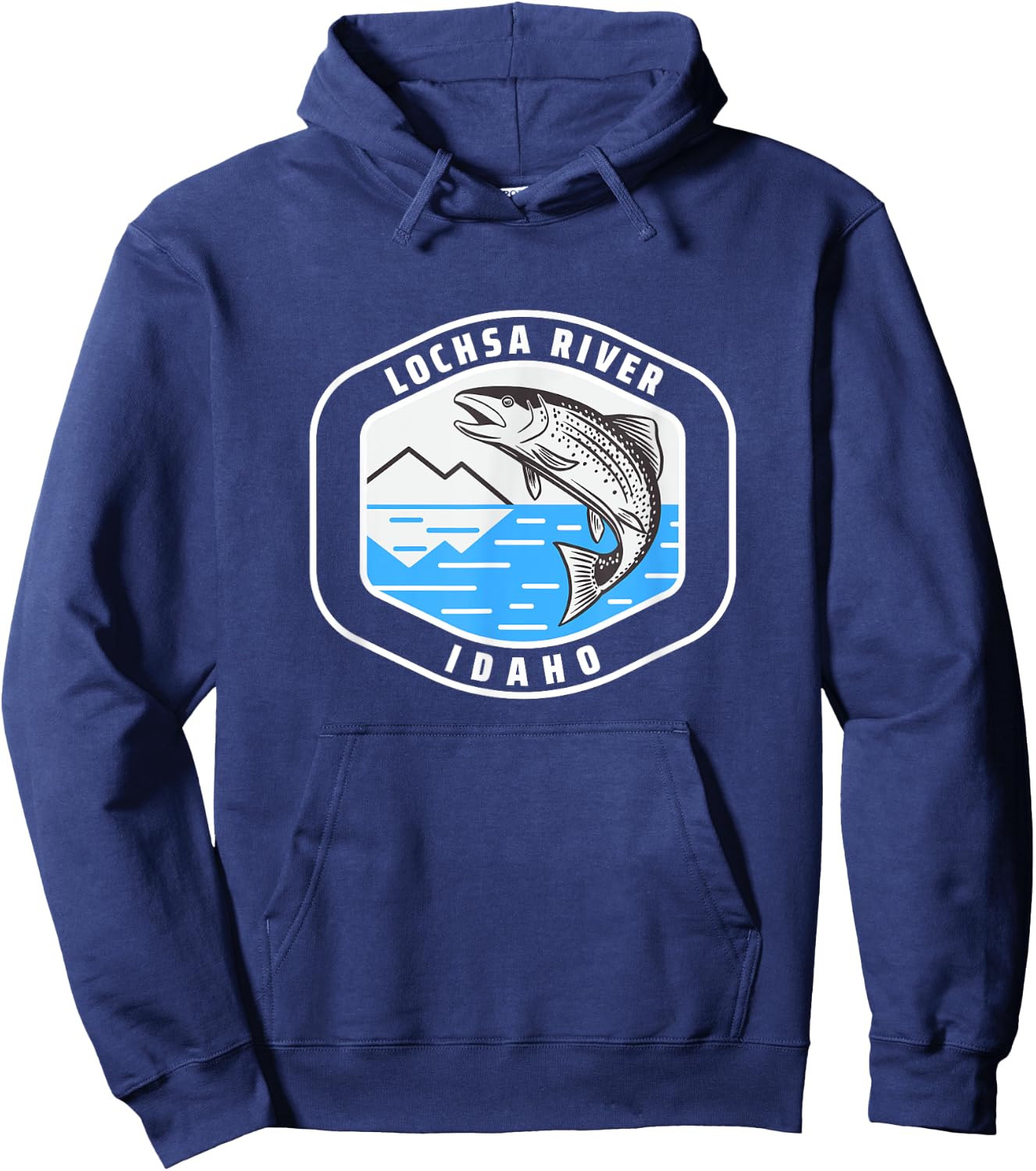 Lochsa River Idaho - Trout Fishing Fisherman Hoodie - Hoodie | Navy