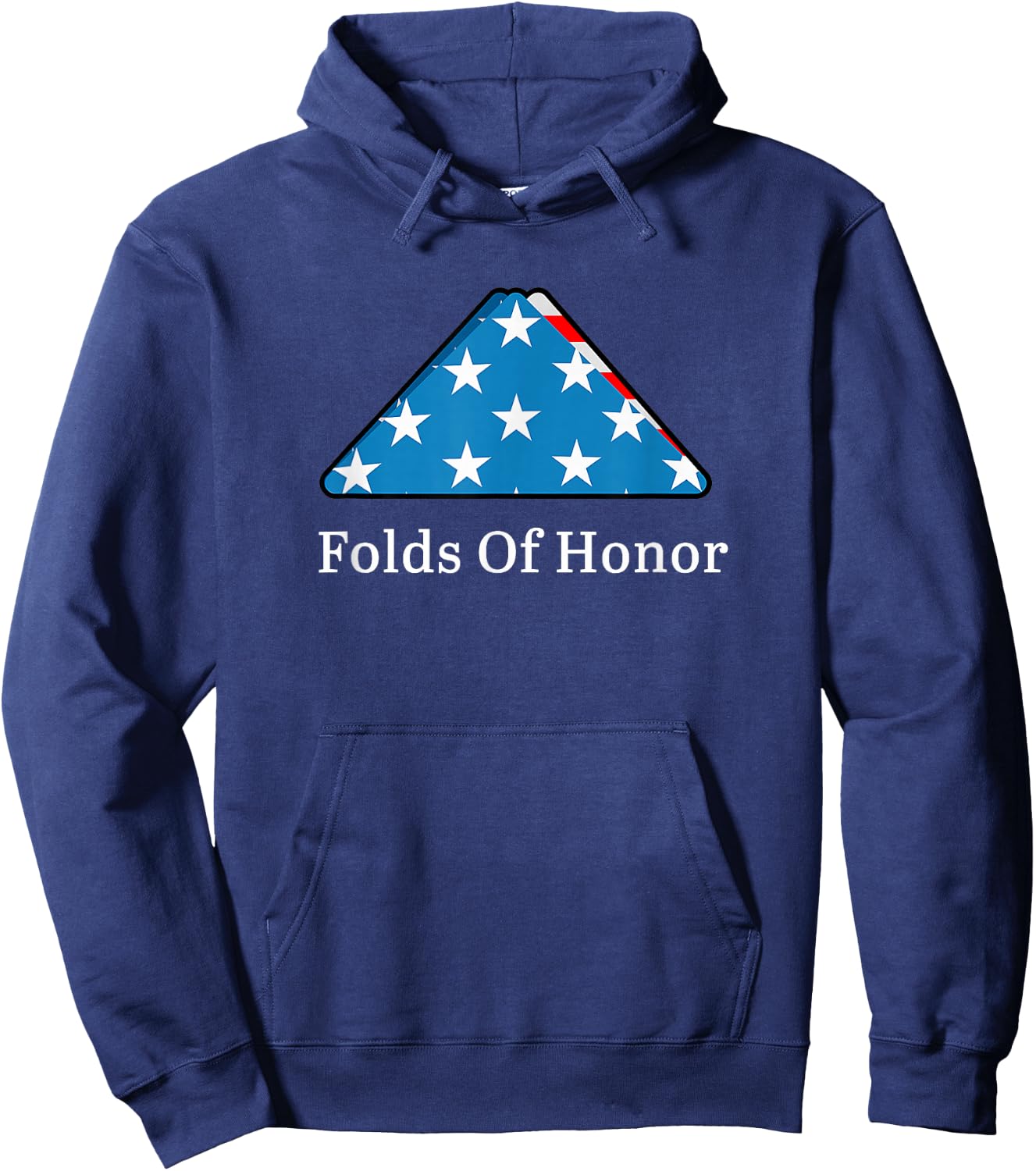 Folds of Honor Fallen Military First Responders Patriotic Small Hoodie - Hoodie | Navy