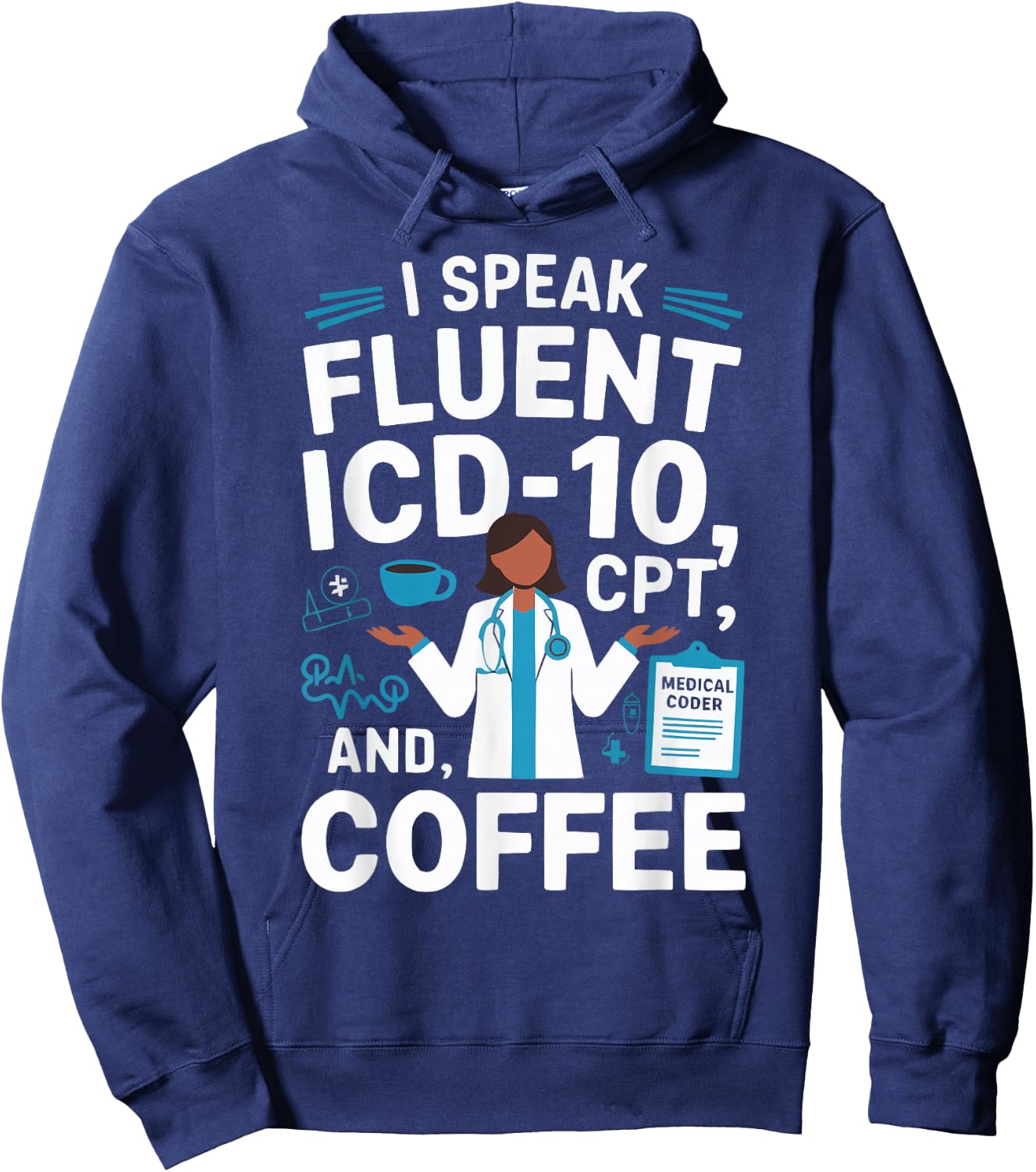 Medical Coder Job Profession Hospital Clinical Coder Hoodie - Hoodie | Navy