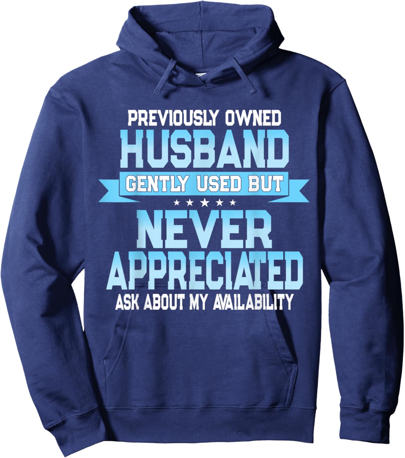 Funny Divorced Men Gift - Former Husband Now Available Joke Hoodie - Hoodie | Navy