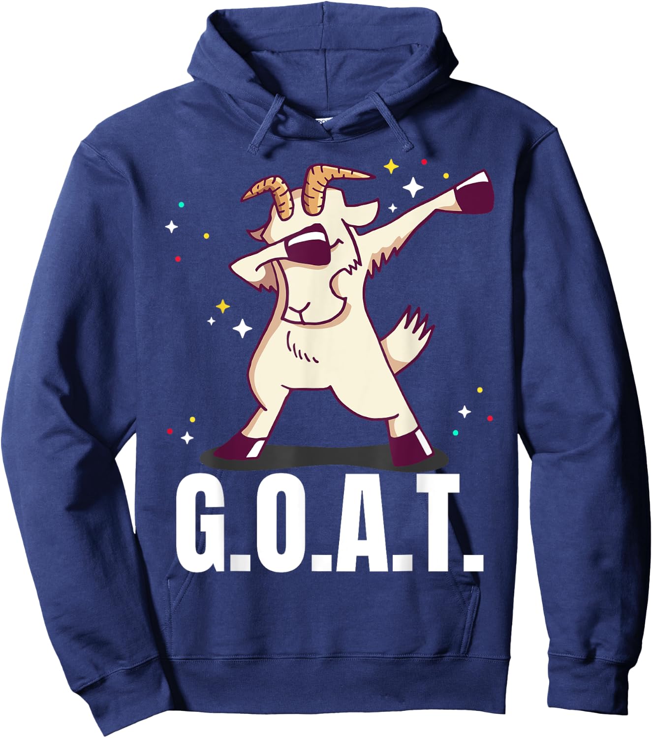 Greatest of All time G.O.A.T. Funny Goat dab Dancing Design Hoodie - Hoodie | Navy