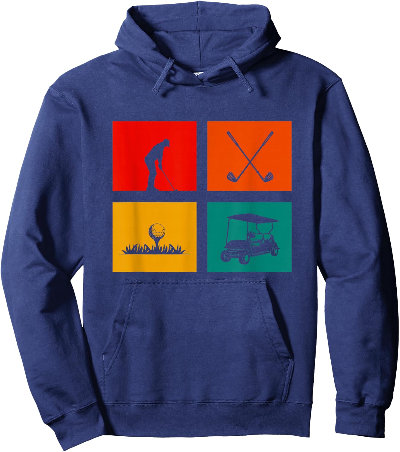 Golf Apparel Golfer Golf , -Adults, Black, Small, Short Sleeve, , All Seasons, 1 Count Hoodie - Hoodie | Navy