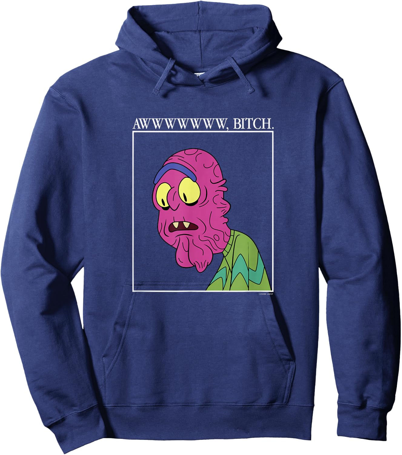 Rick and Morty Aww Scary Terry Hoodie - Hoodie | Navy