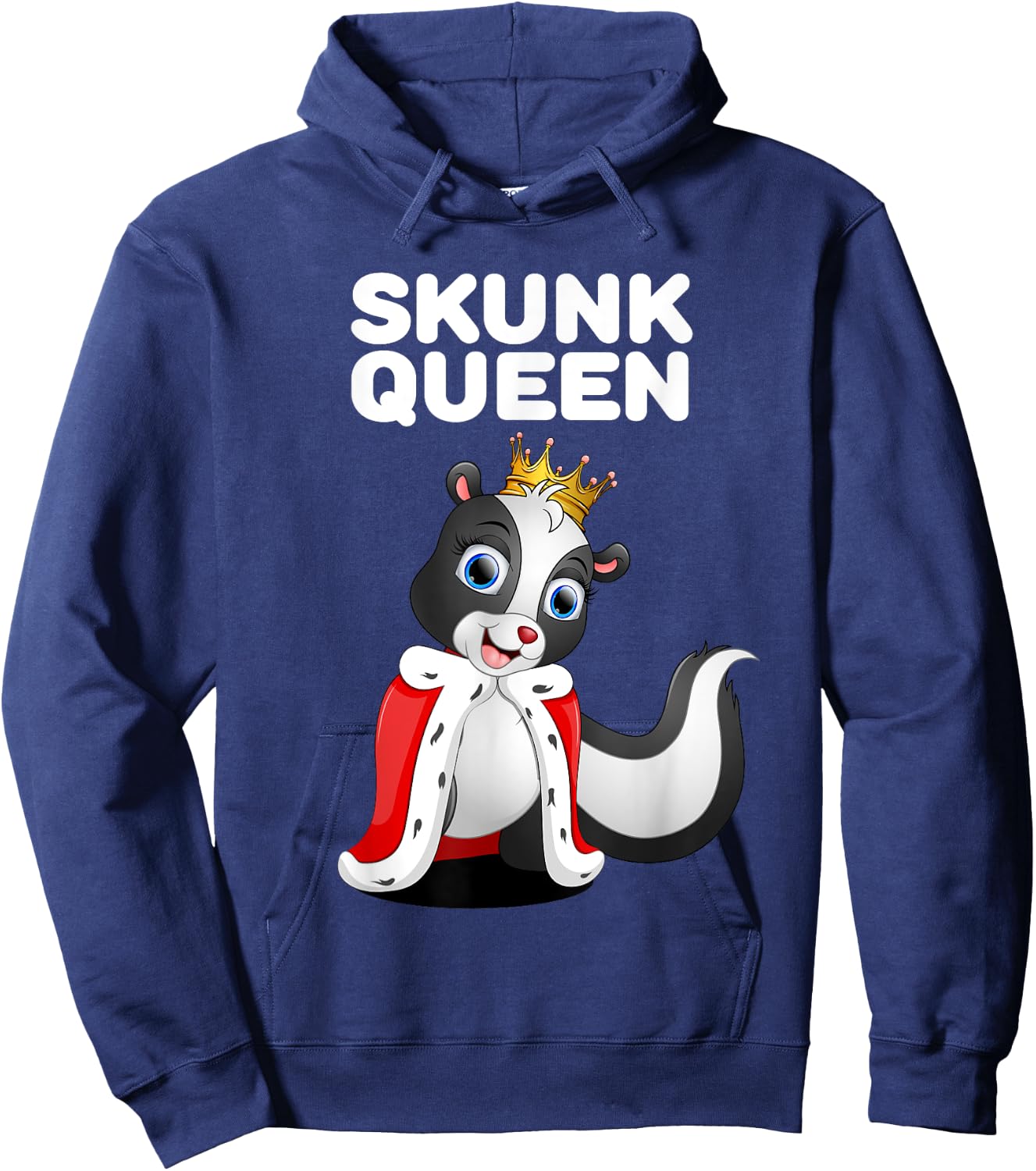 Skunk Queen | Girls Skunk | Skunk Hoodie - Hoodie | Navy