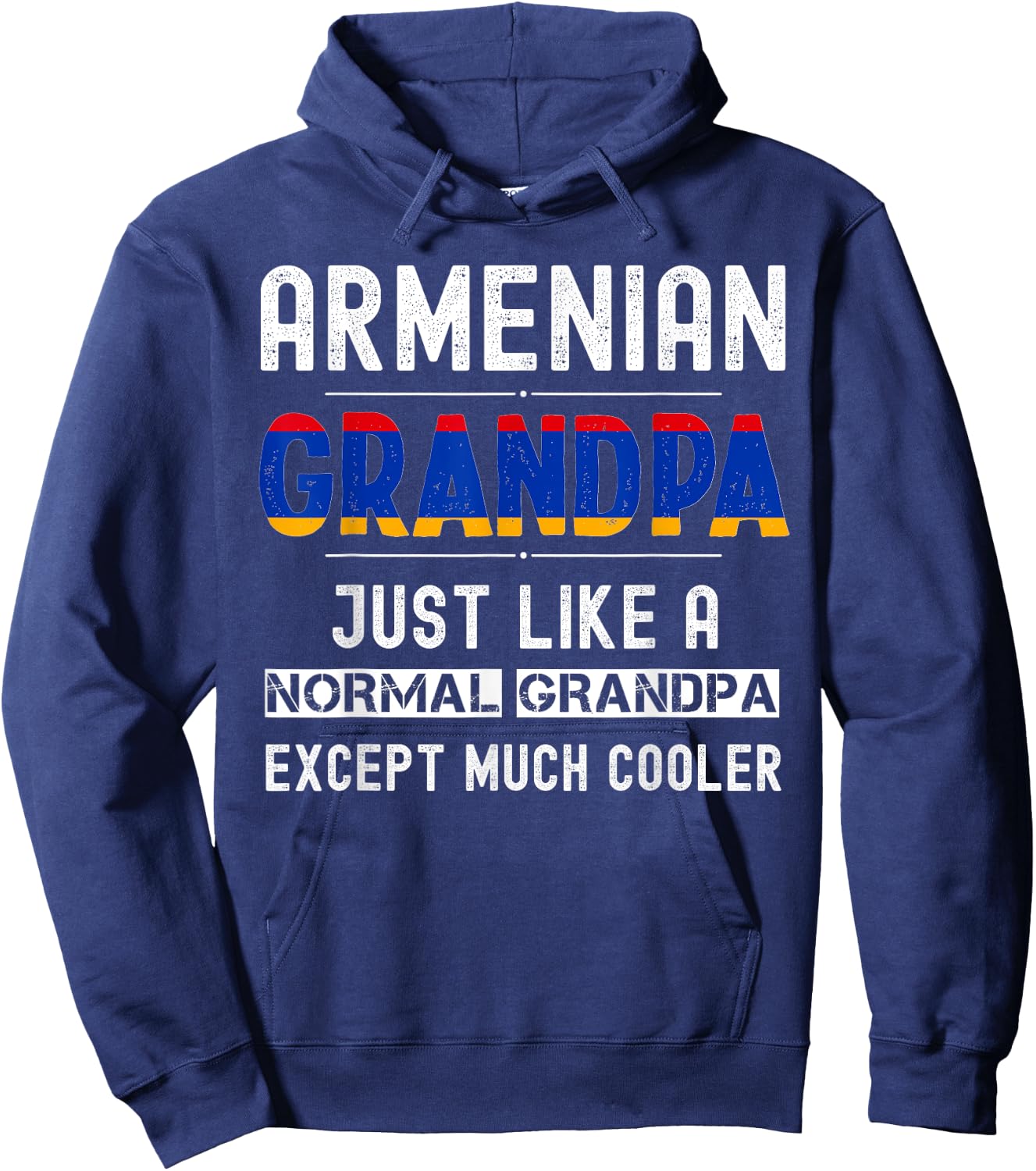 Armenian Grandpa fathers day from kids funny men birthday Hoodie - Hoodie | Navy