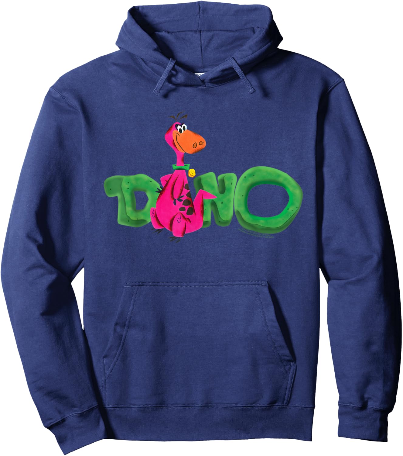 The Flintstones Dino with Stylized Name Hoodie - Hoodie | Navy