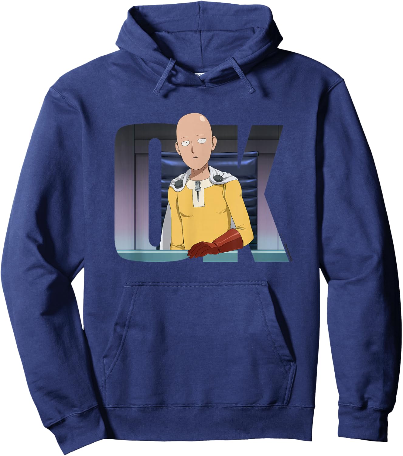 One Punch Man Saitama OK Hoodie - Hoodie | Navy