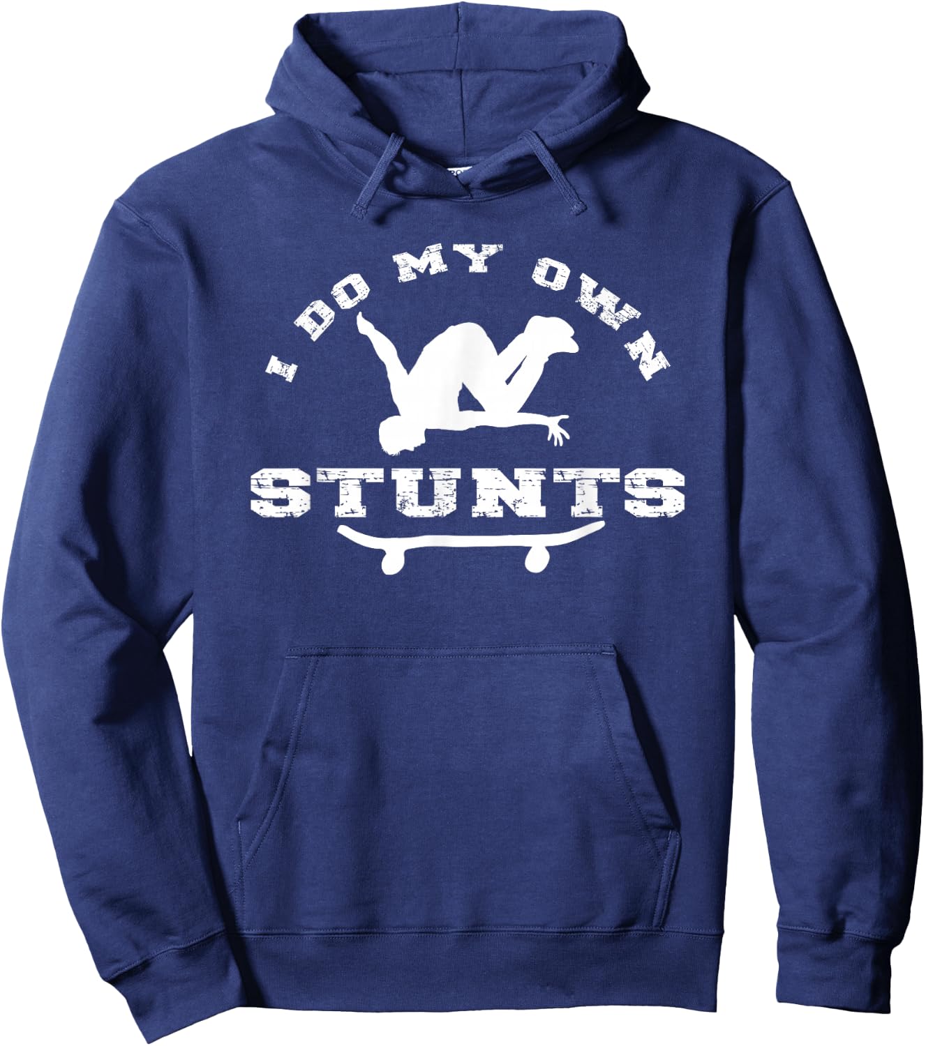 I Do All My Own Stunts Get well soon Funny injured leg Hoodie - Hoodie | Navy