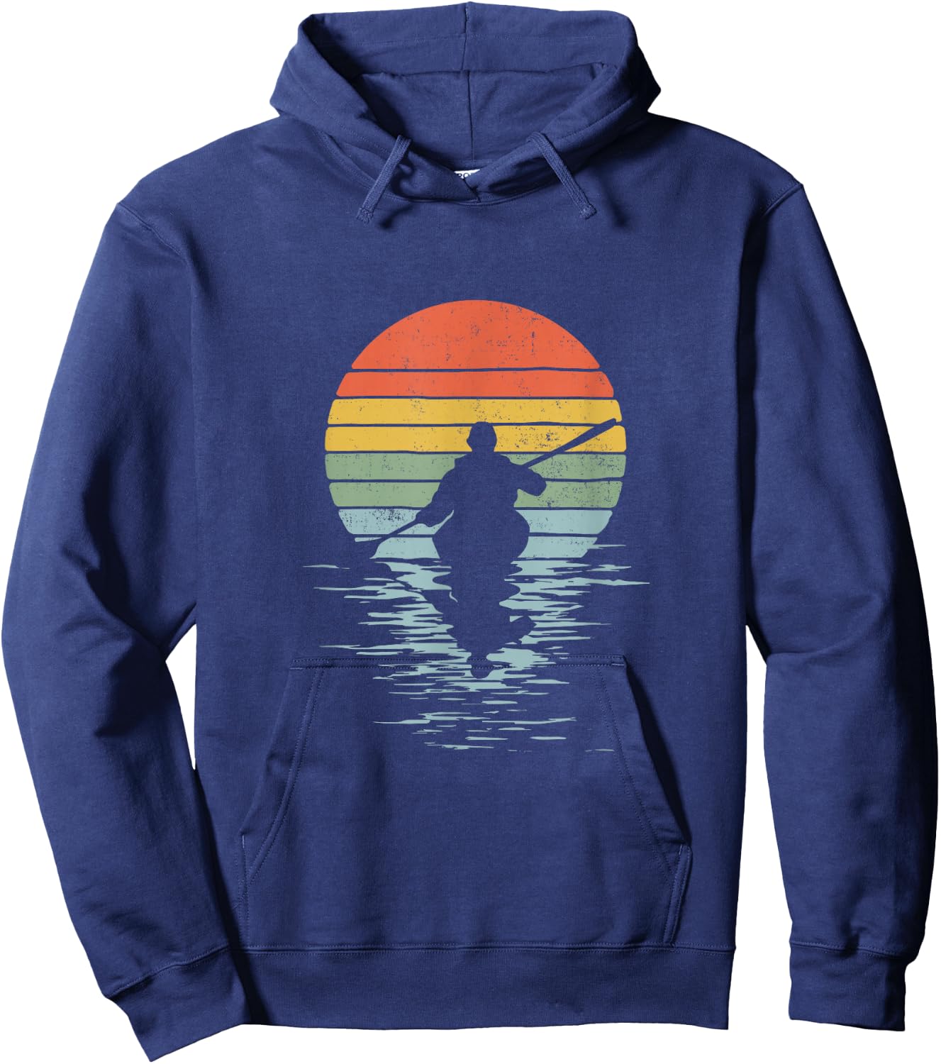 Kayak Vintage Horizon Motif Gift Hoodie - Hoodie | Navy