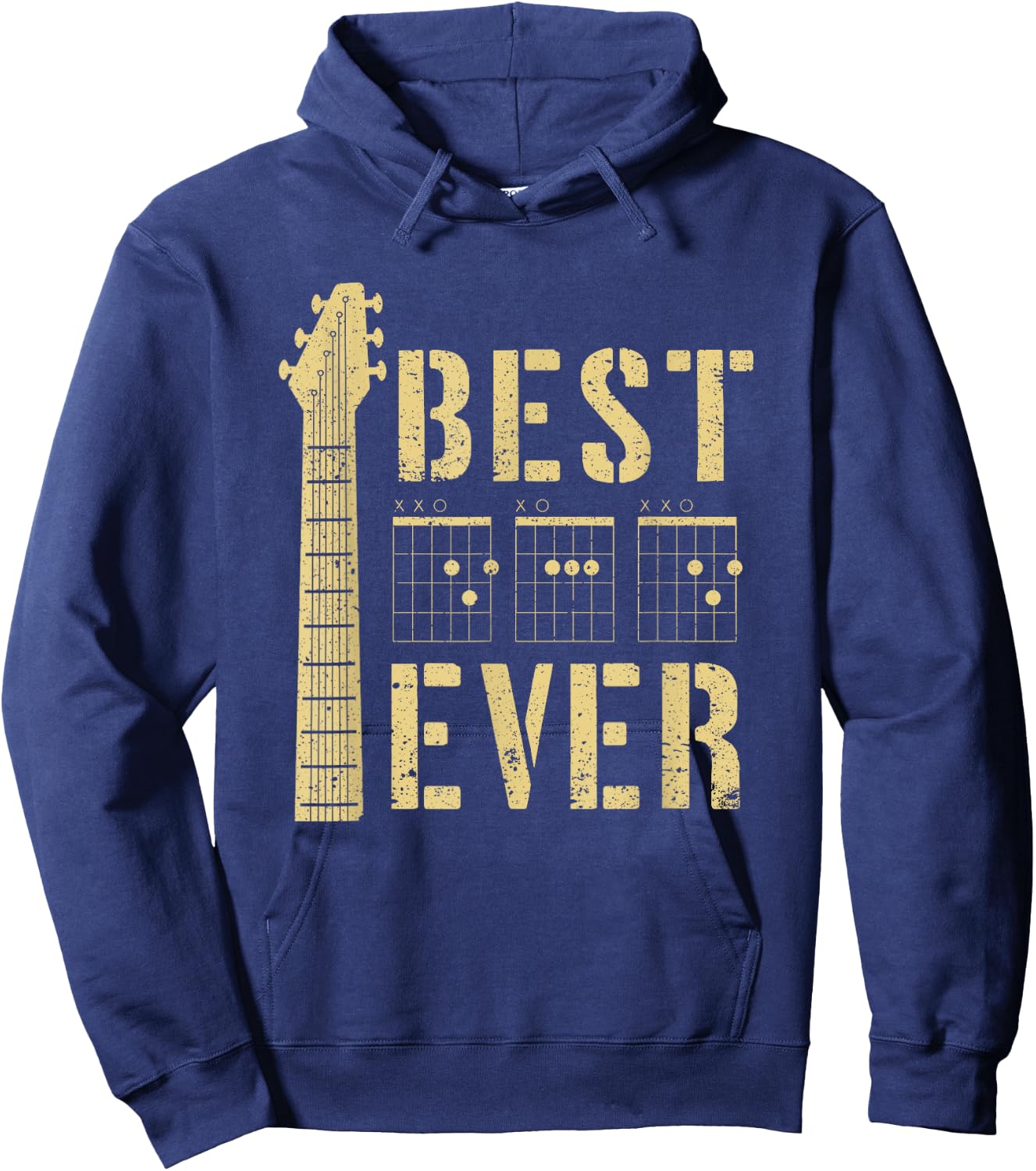 Guitarist Father Best Dad Ever Chord Guitar Players Hoodie - Hoodie | Navy