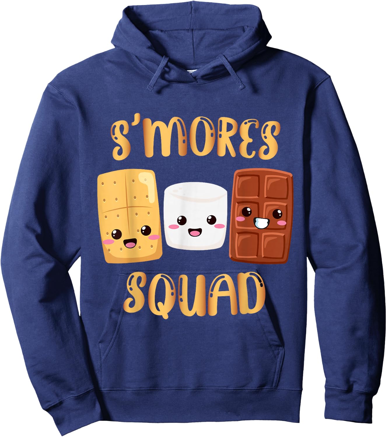 S'mores Marshmallows Funny Smores Squad Camping Campfire Hoodie - Hoodie | Navy