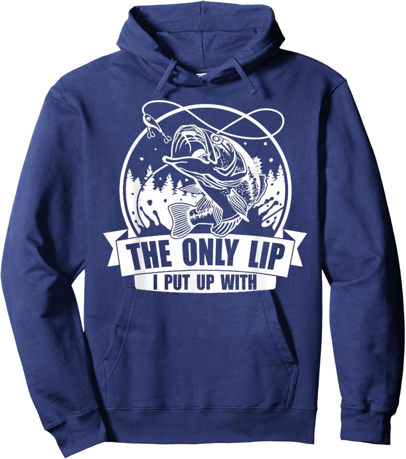 The Only Lip I Put Up with Hoodie - Hoodie | Navy