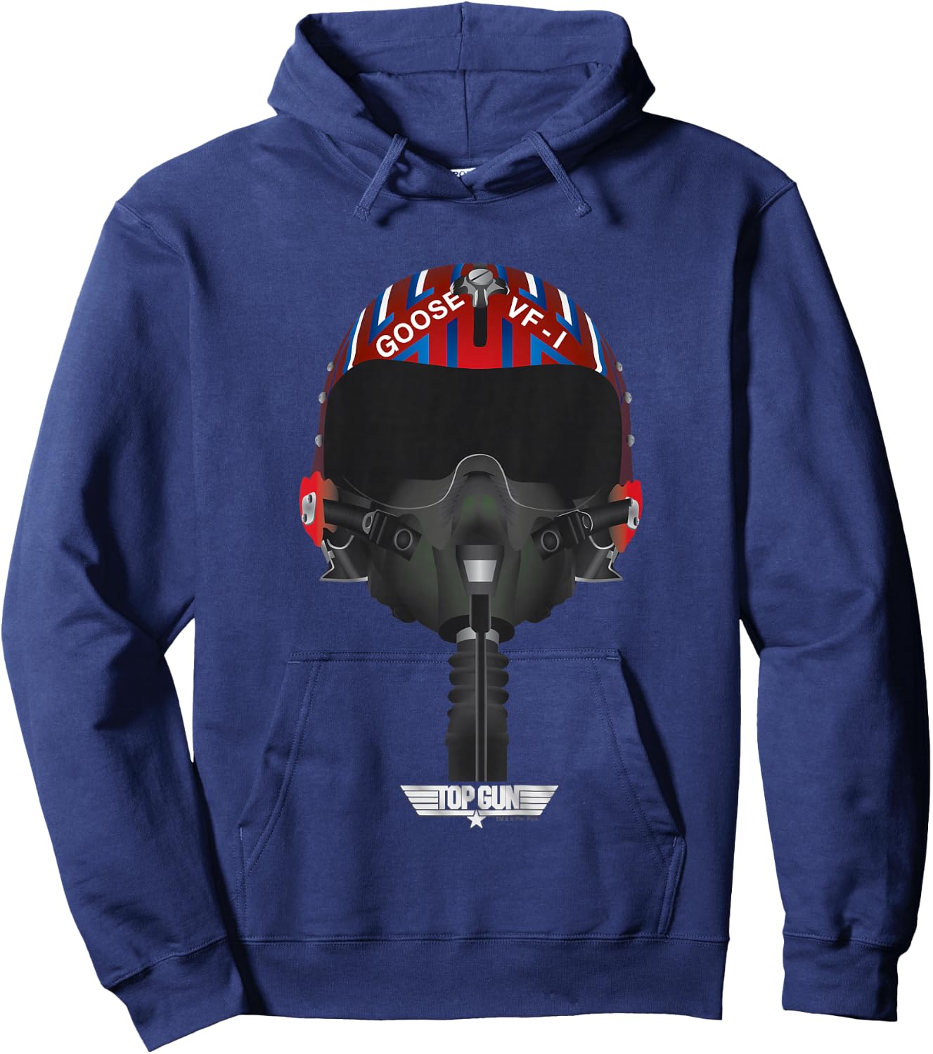 Kids Top Gun Goose Pilot Helmet Kids Hoodie - Hoodie | Navy