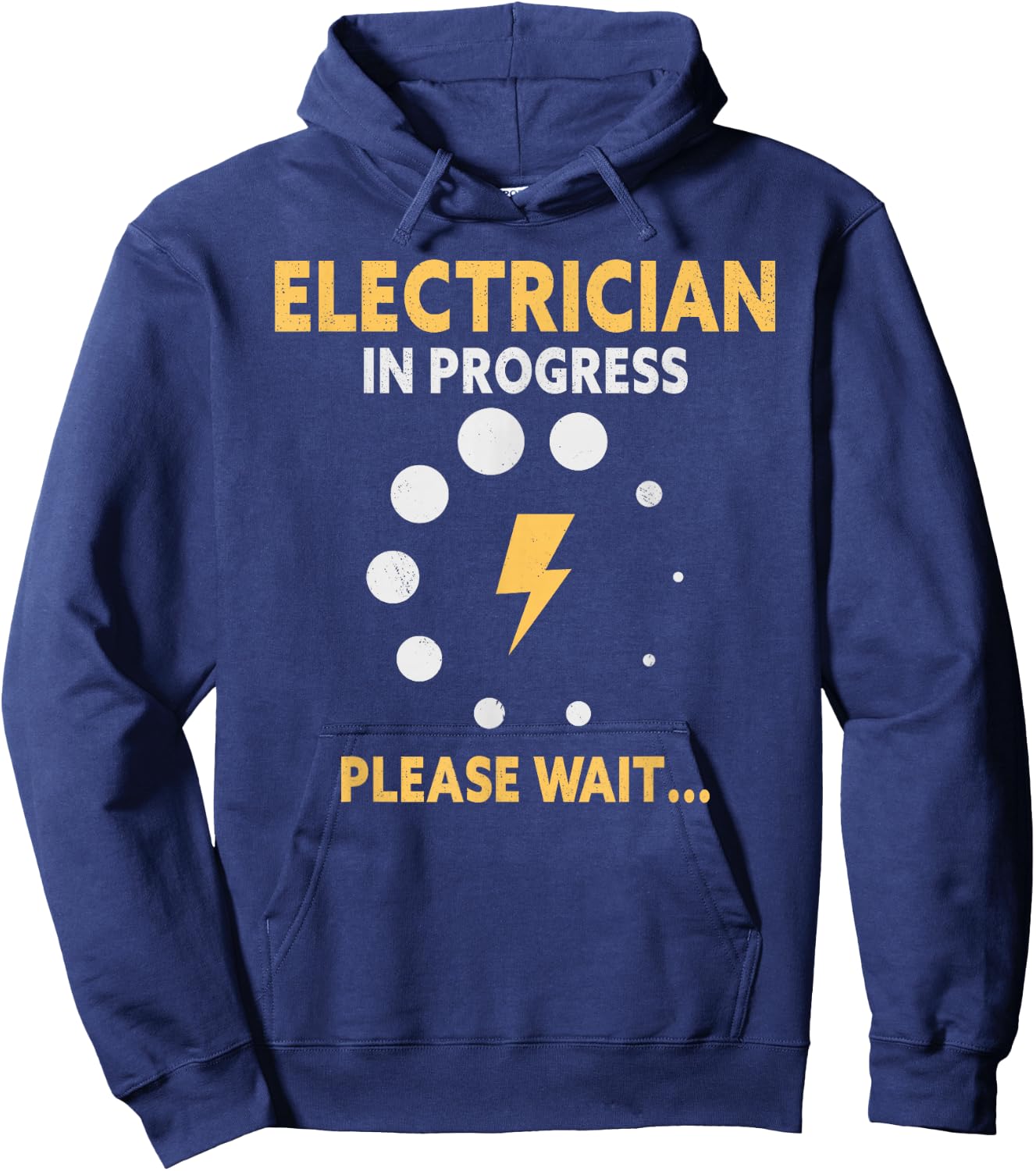 Electrician Electrical Worker Journeyman Wireman Scull Hoodie - Hoodie | Navy